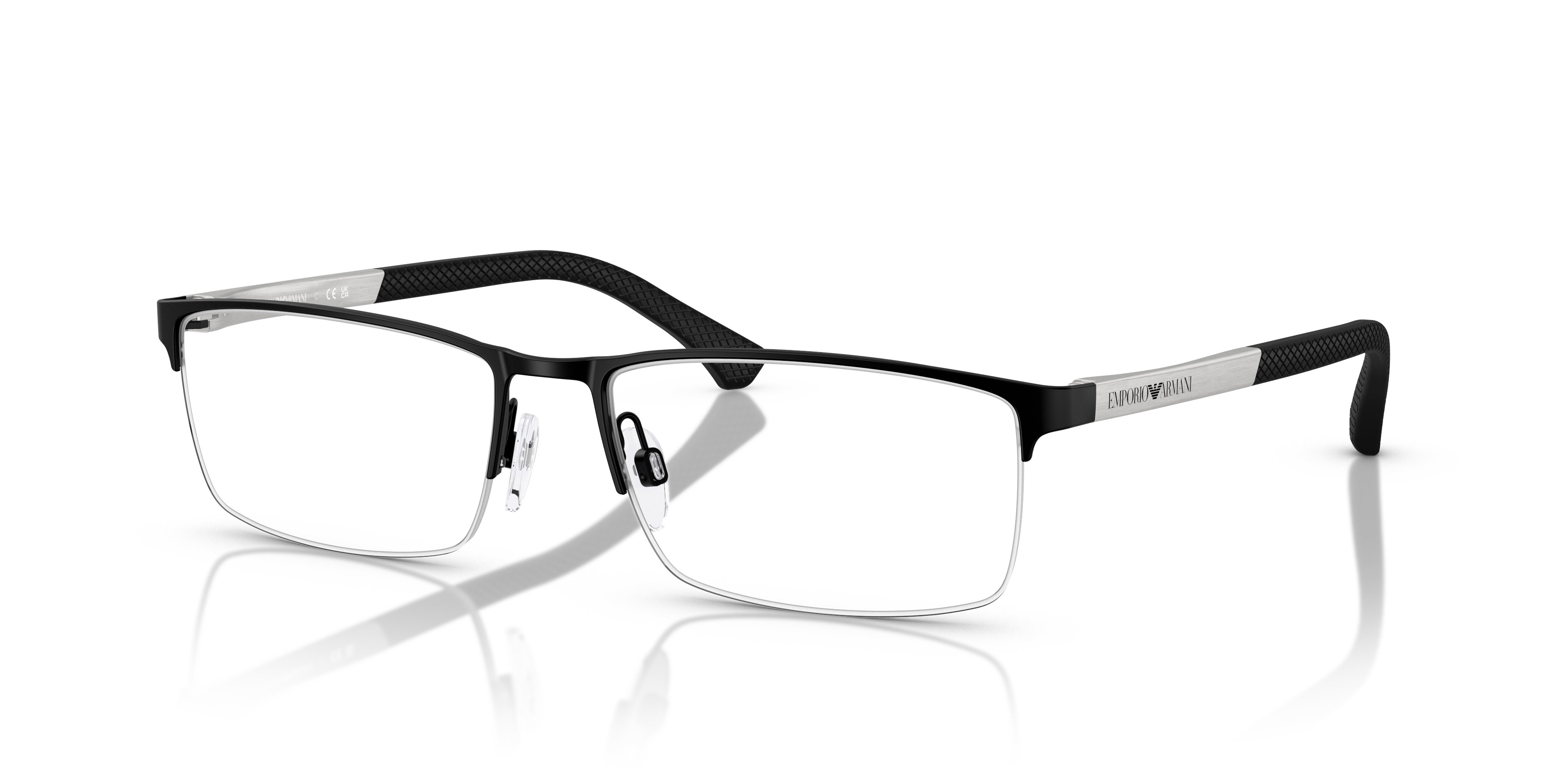 Emporio Armani EA1041 Rubber Black three-quarter view