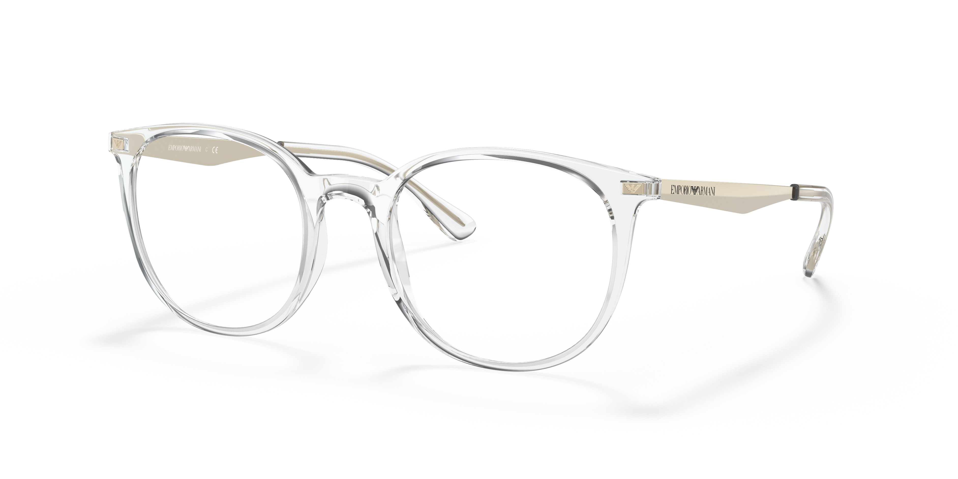 Emporio Armani EA3168 in Shiny Crystal, three-quarter view #Colour_Shiny Crystal (5371)