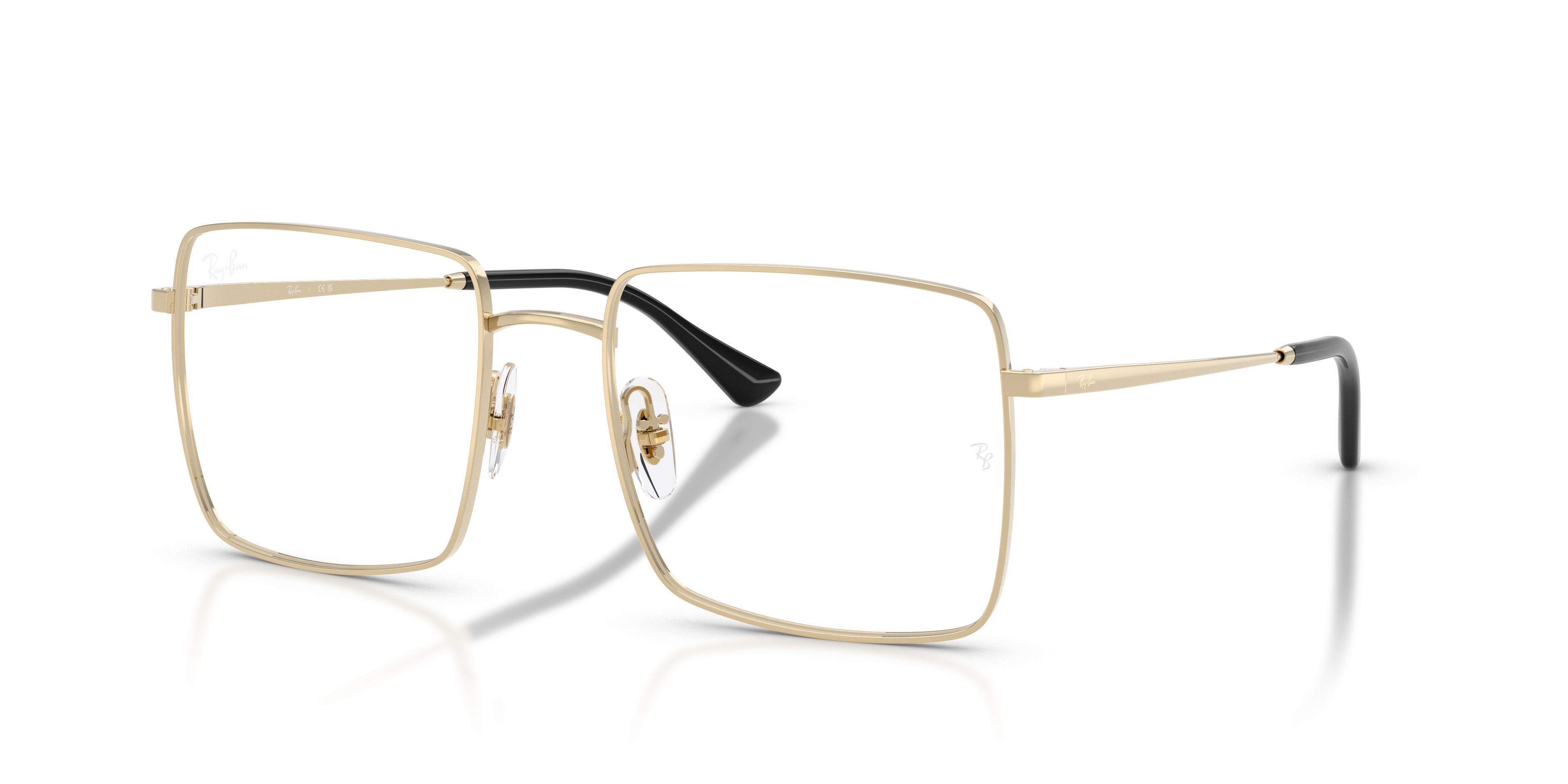 Ray-Ban Brix RB6553 Pale Gold three-quarter view