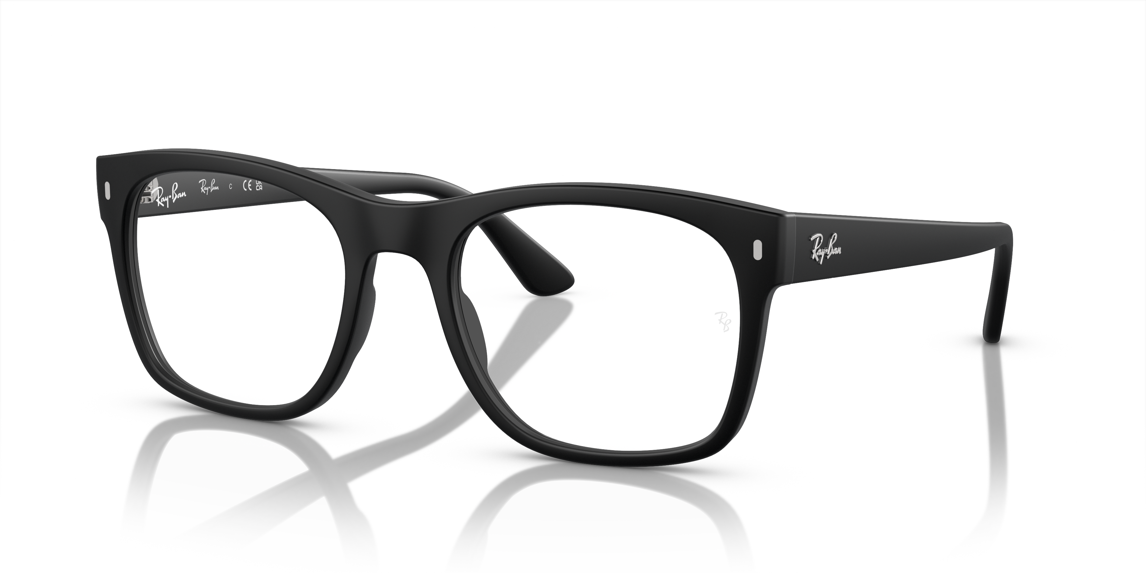Ray-Ban RB7228 in Matte Black, three-quarter view #Colour_Matte Black (2477)