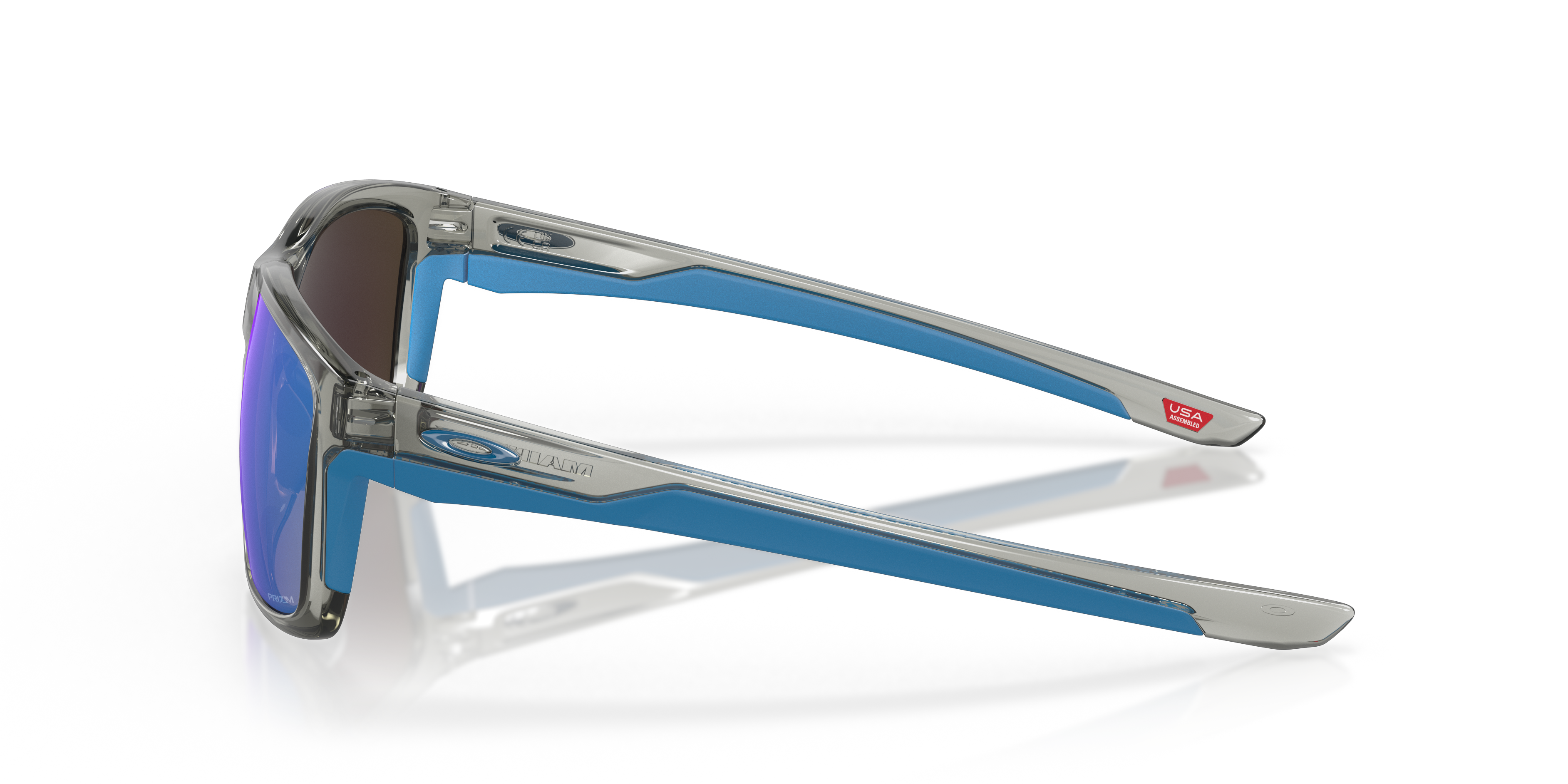 Oakley Mainlink OO9264 in Grey Ink, side view #Colour_Grey Ink / Prizm Sapphire (926442)