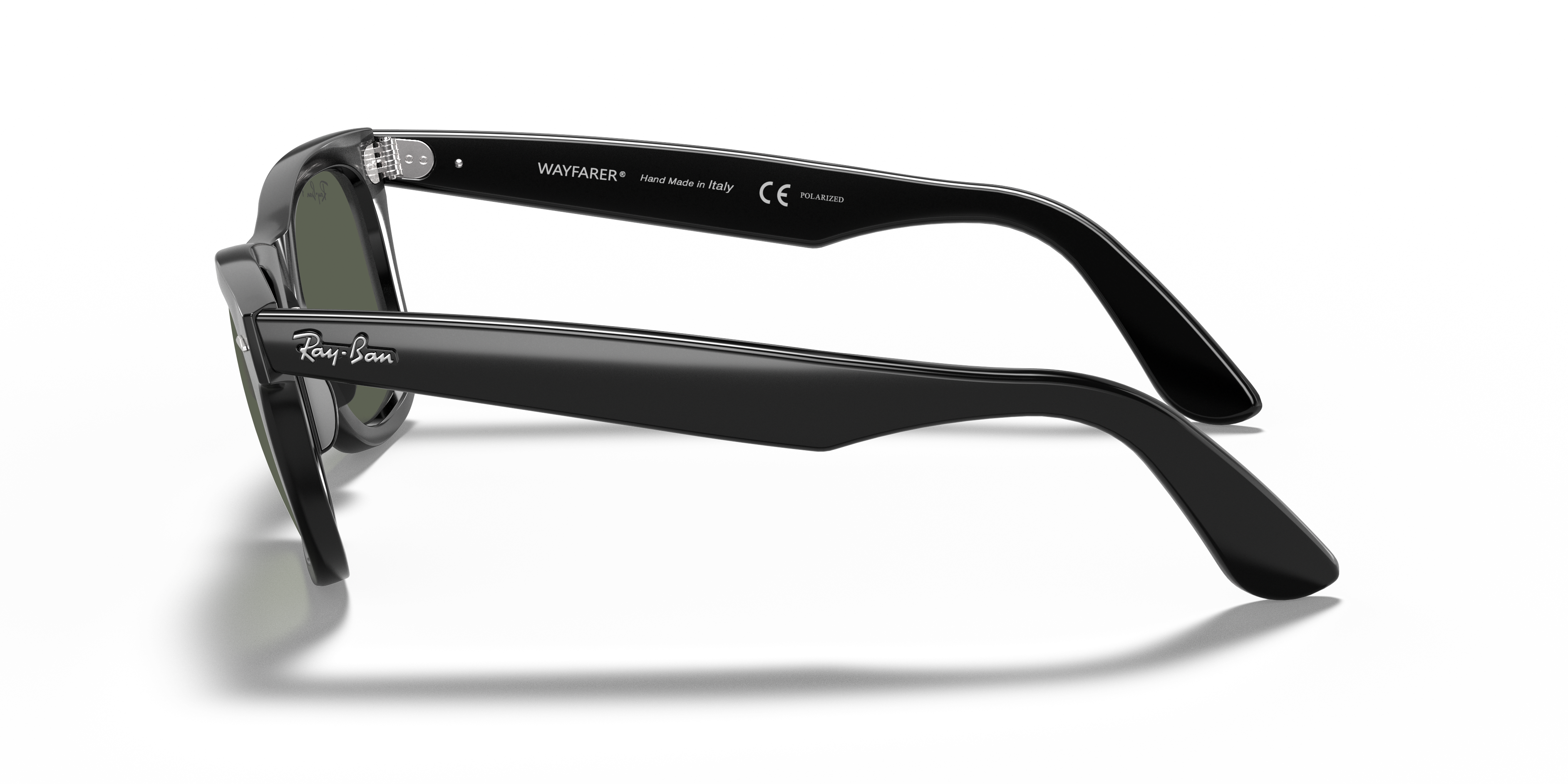 Ray-Ban Wayfarer RB2140 Black Polarised (901/58) side view
