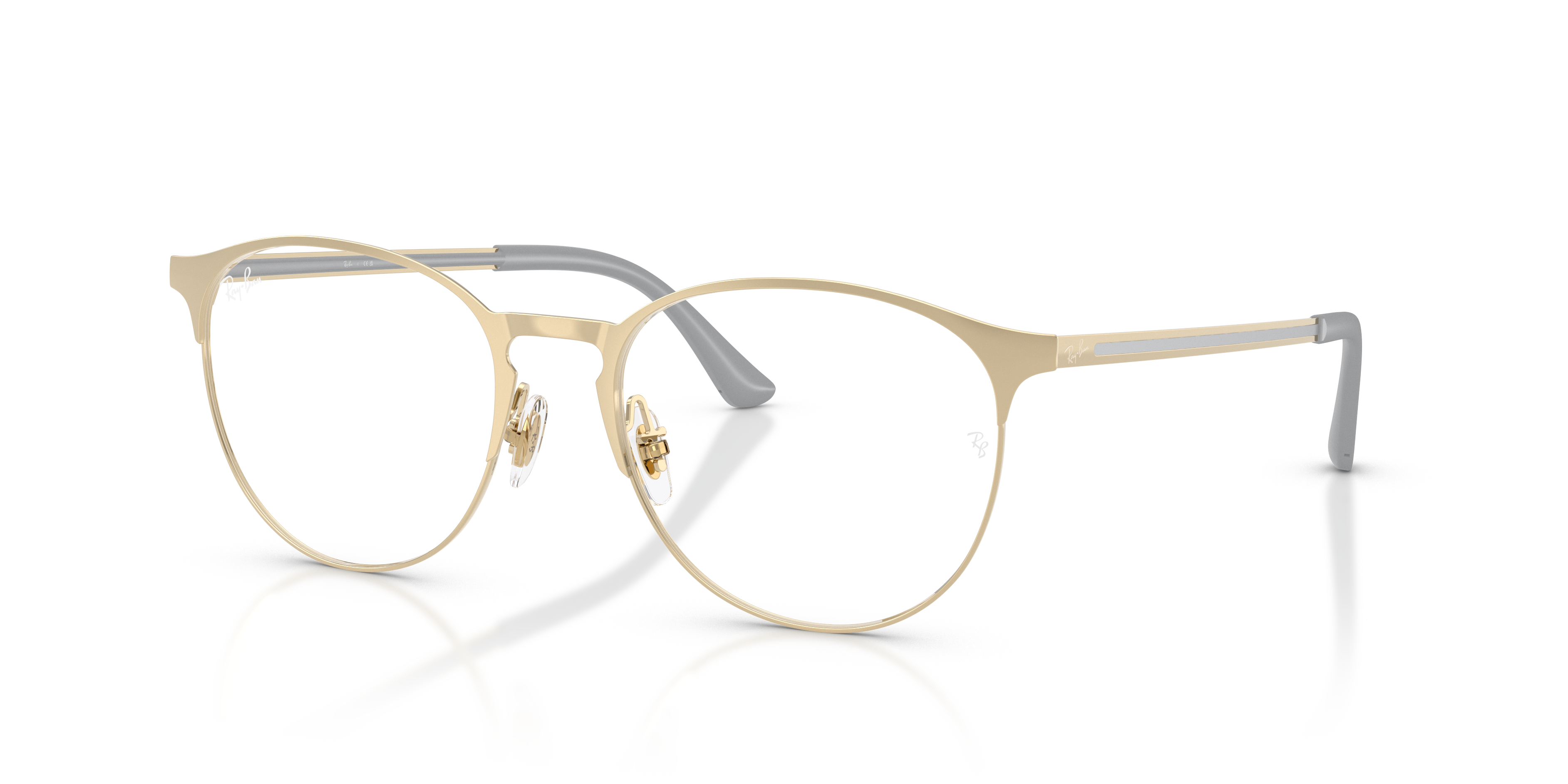 Ray-Ban RB6375 in Pale Gold, three-quarter view #Colour_Pale Gold (2993)