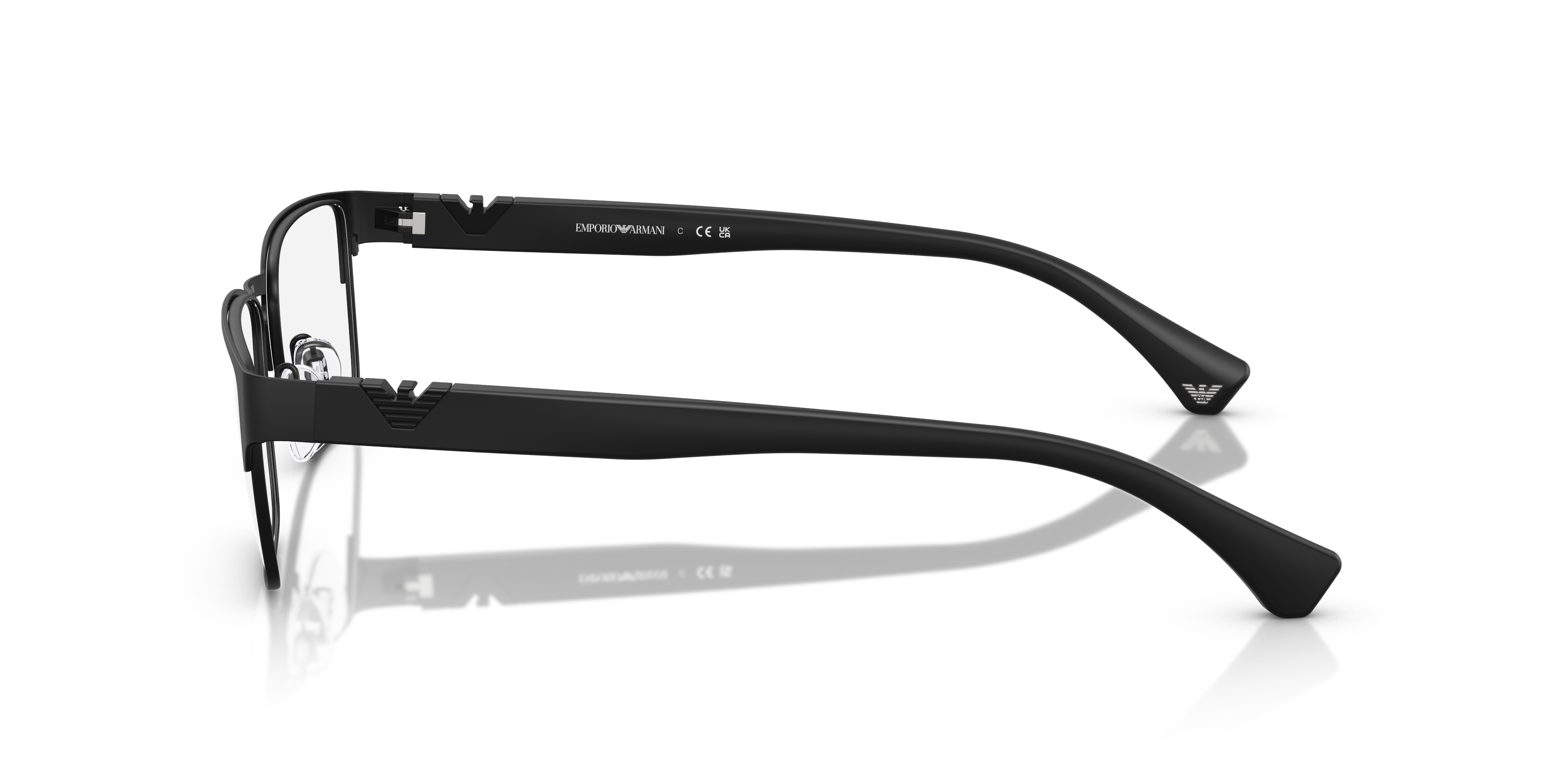 Emporio Armani EA1027 in Matte Black, side view #Colour_Matte Black
