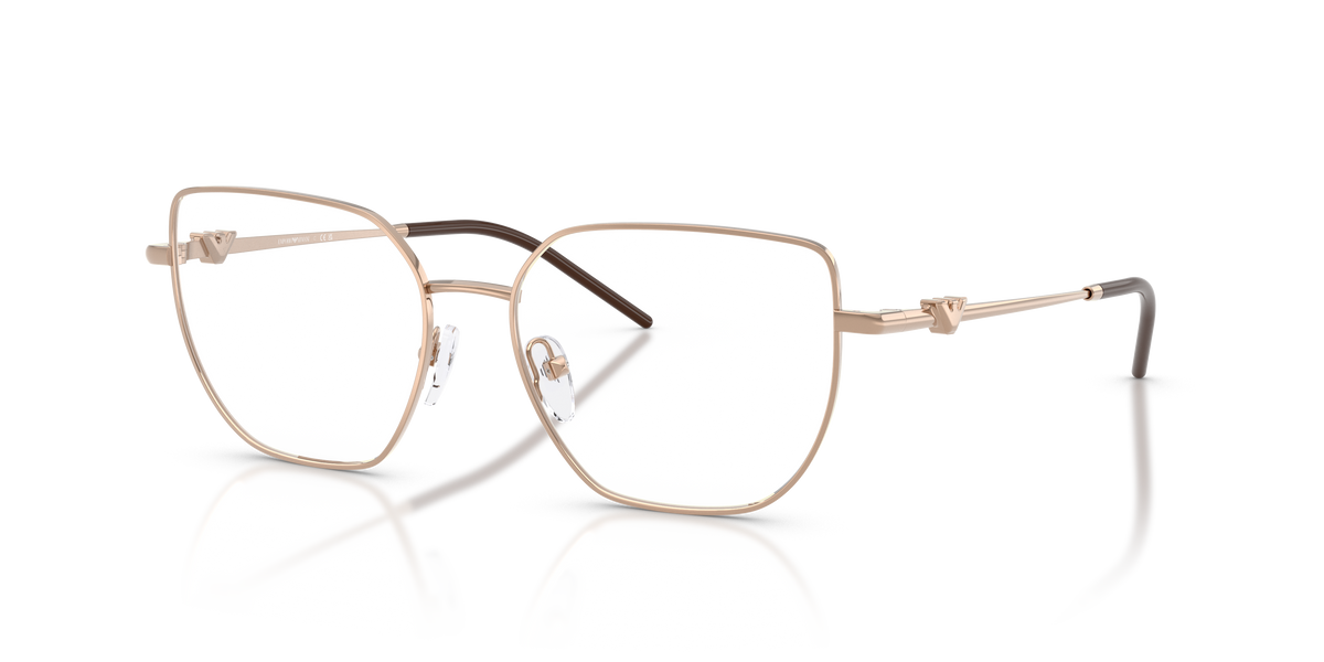 Emporio Armani EA1176 in Shiny Rose Gold, three-quarter view #Colour_Shiny Rose Gold (3011)