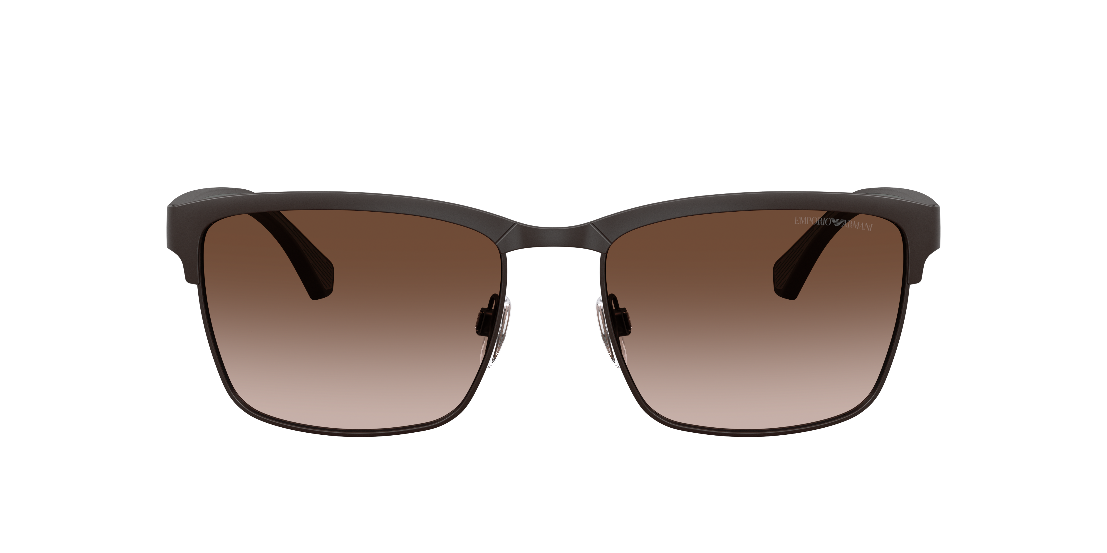 Emporio Armani EA2087 in Matte Brown, front view #Colour_Matte Brown