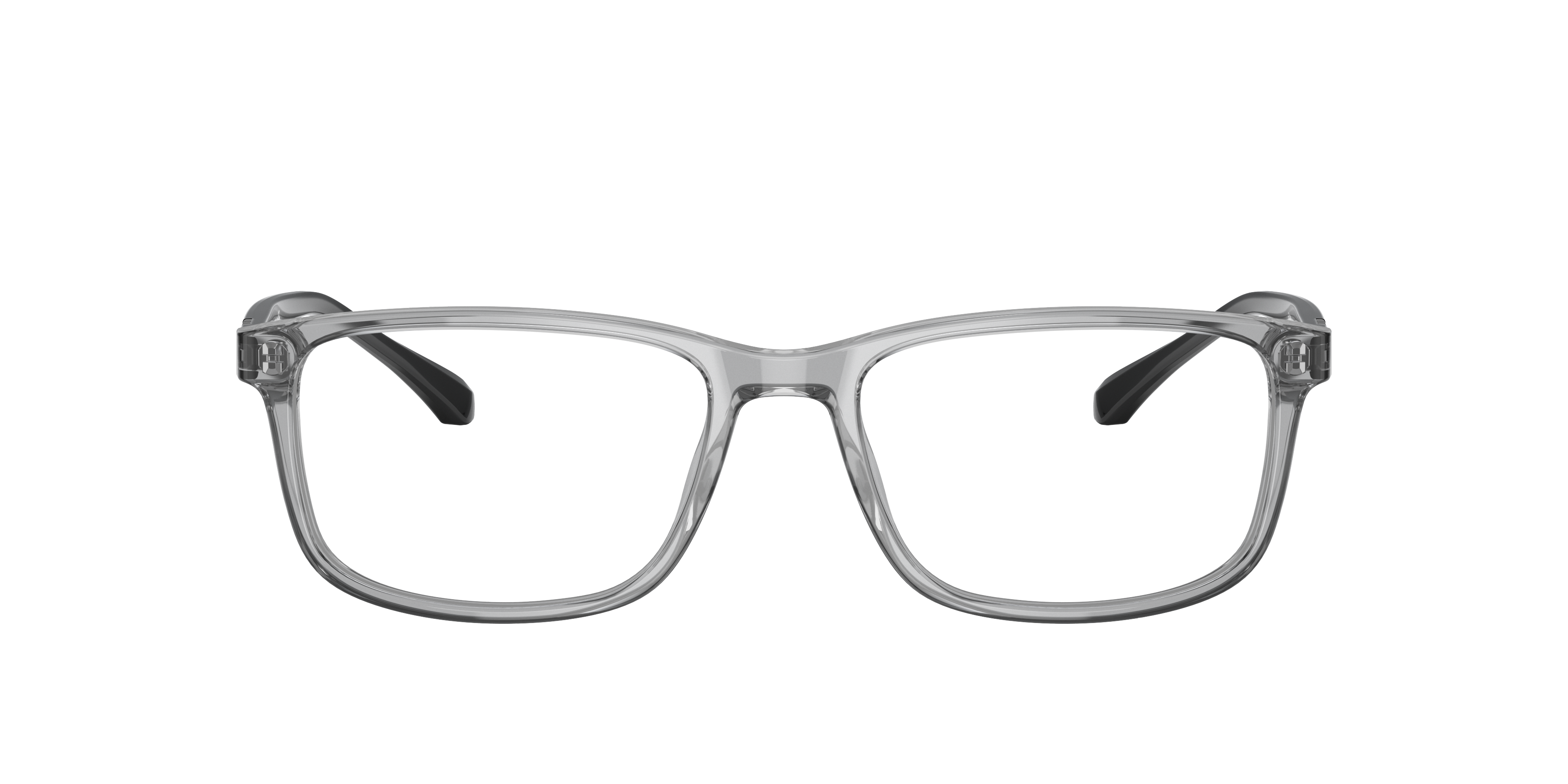 Emporio Armani EA3098 in Transparent Grey, front view #Colour_Transparent Grey