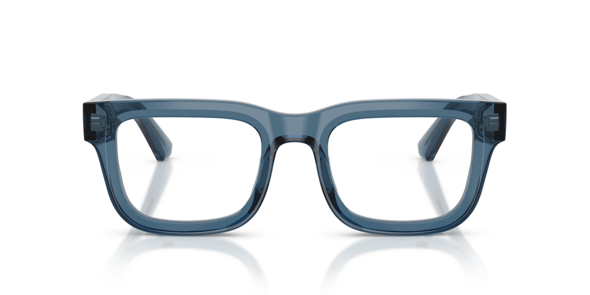 Emporio Armani EA3279 Shiny Transparent Blue front view