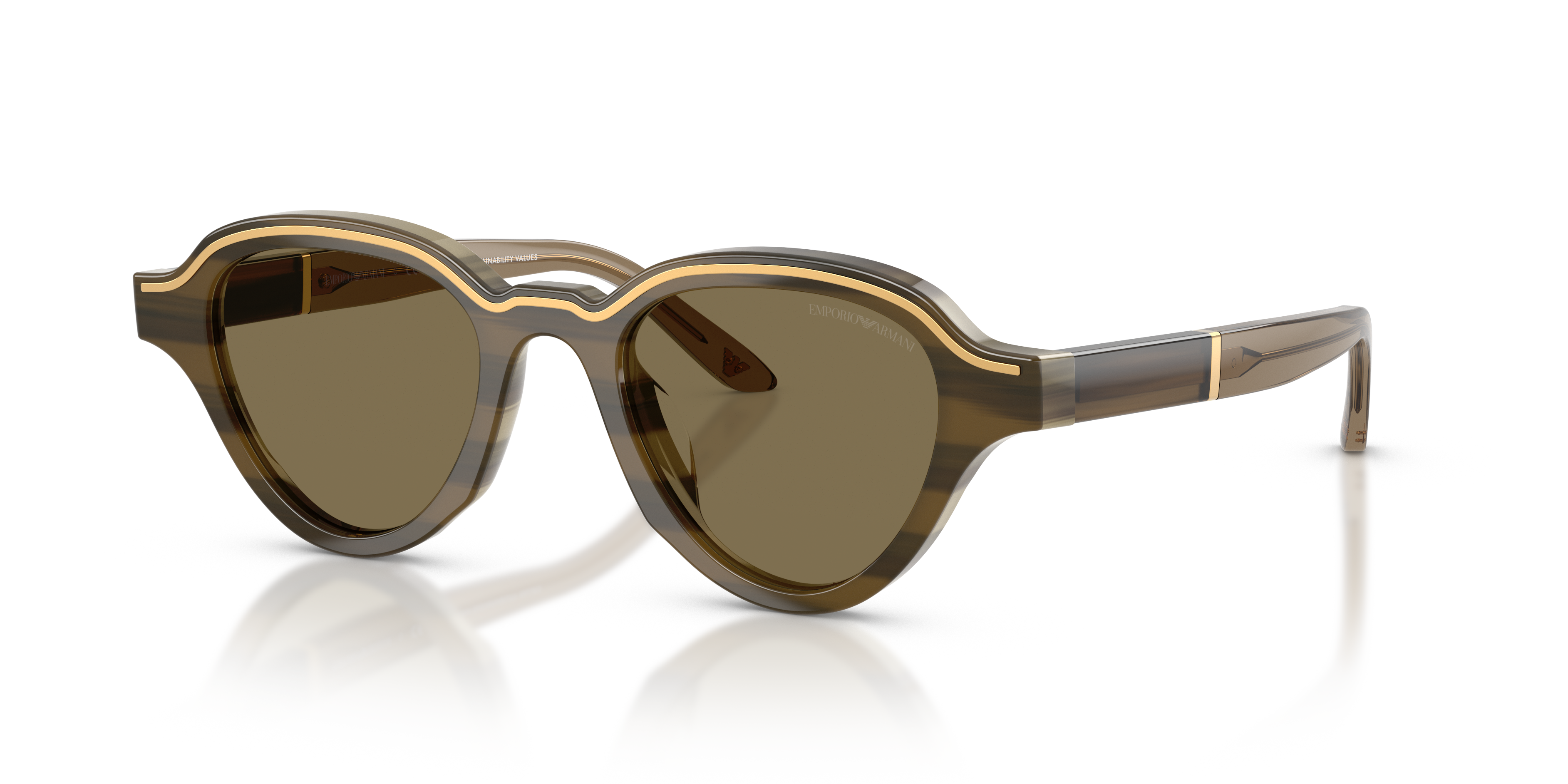 Brown On Striped Beige (633873), three-quarter view #Colour_Brown On Striped Beige (633873)