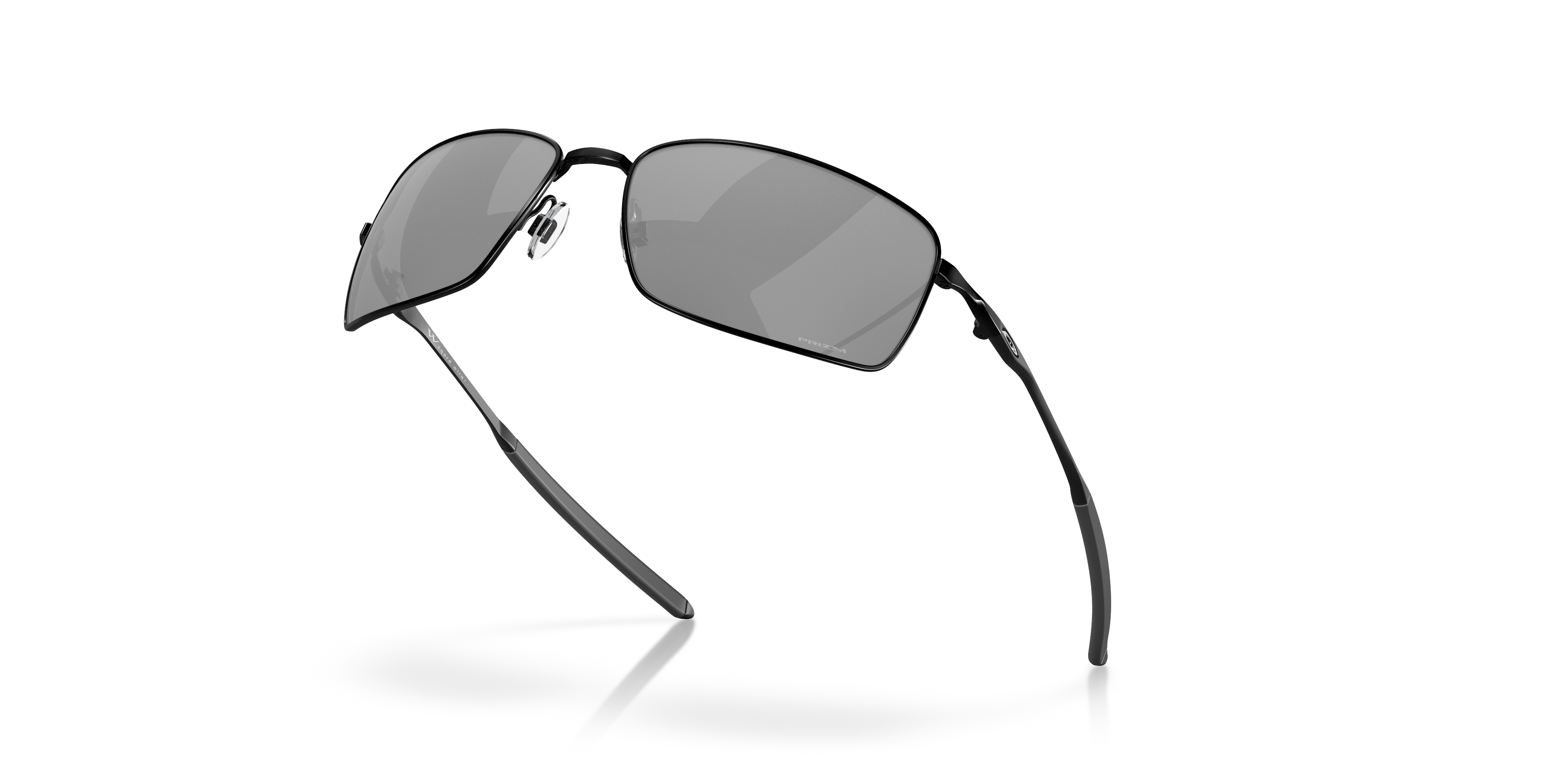 Oakley Square Wire OO4075 in Polished Black / Prizm Black, angled view #Colour_Polished Black / Prizm Black