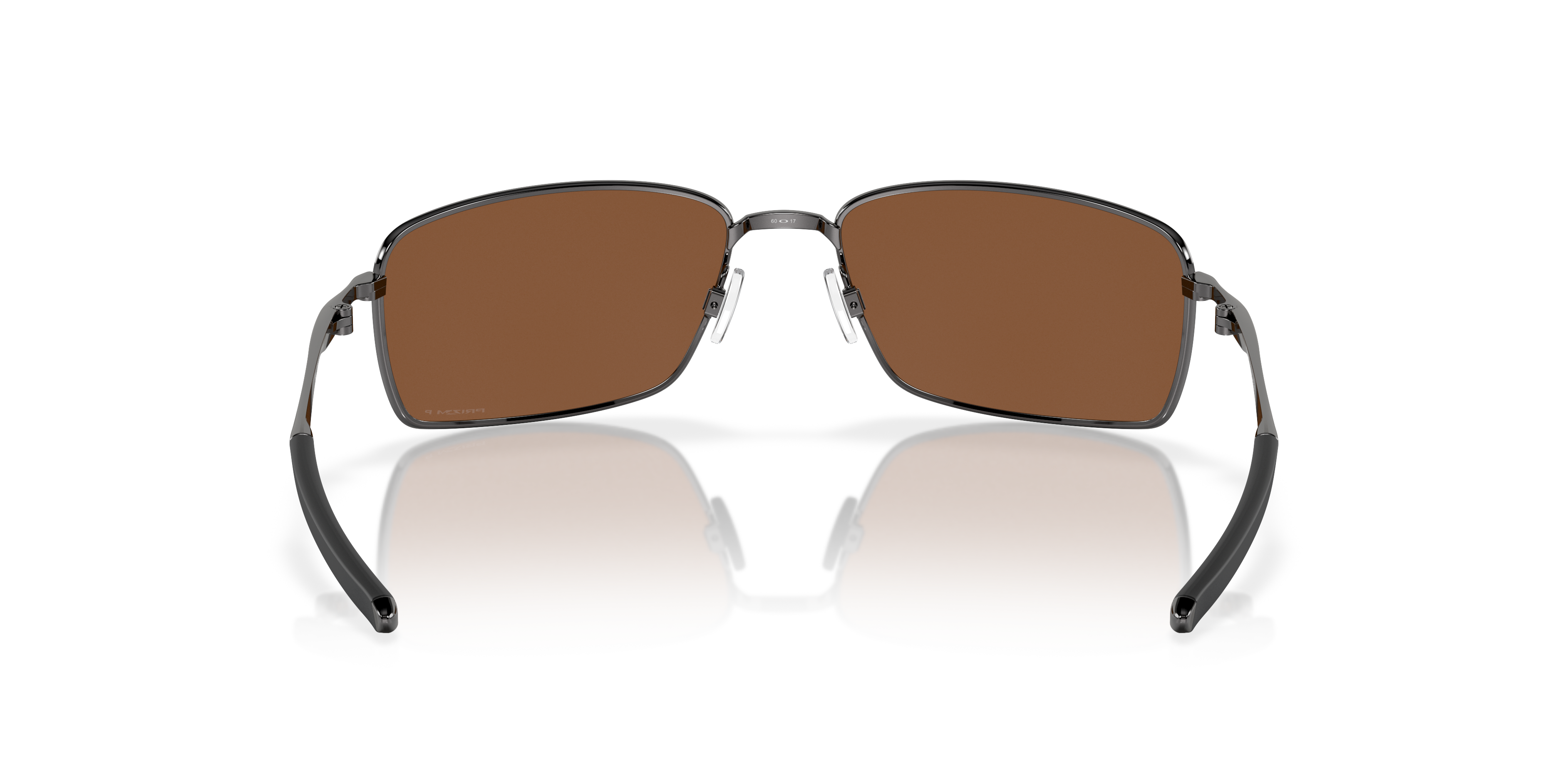 Oakley Square Wire OO4075 in Tungsten / Prizm Tungsten Polarized, back view #Colour_Tungsten / Prizm Tungsten Polarized