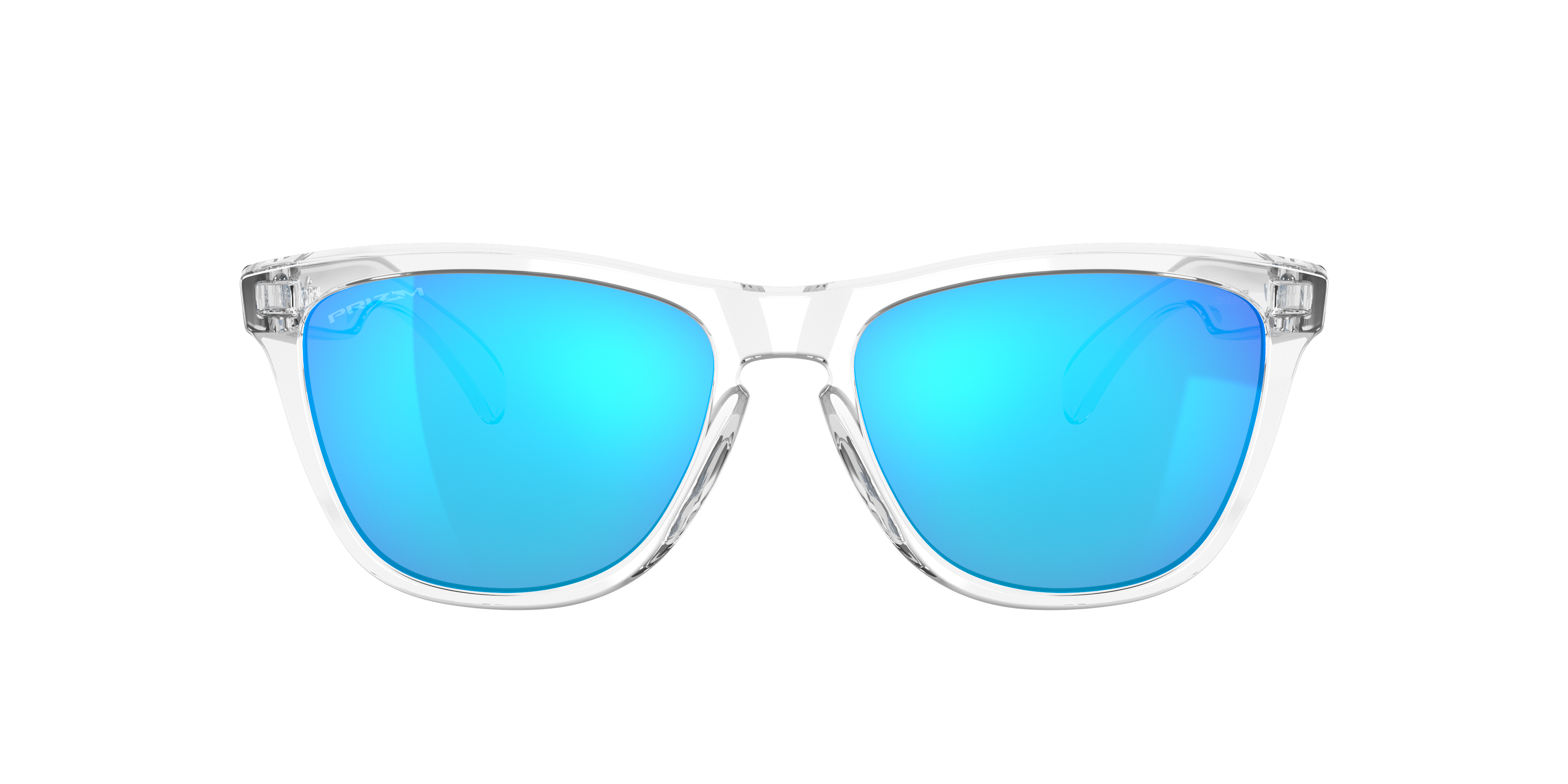Oakley Frogskins OO9013 in Crystal Clear / Prizm Sapphire, front view #Colour_Crystal Clear / Prizm Sapphire