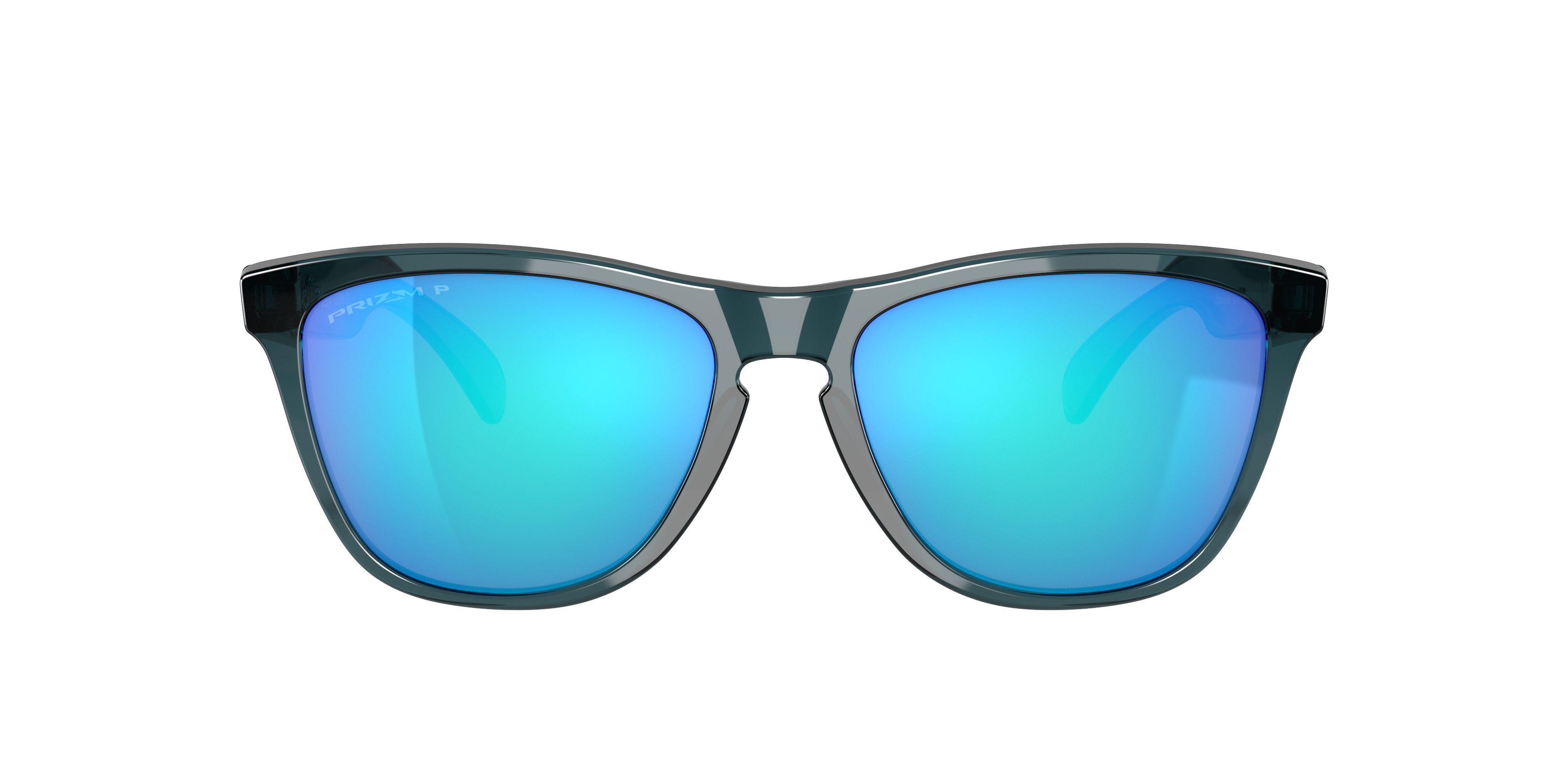 Oakley Frogskins OO9013 in Crystal Black / Prizm Sapphire Polarized, front view #Colour_Crystal Black / Prizm Sapphire Polarized