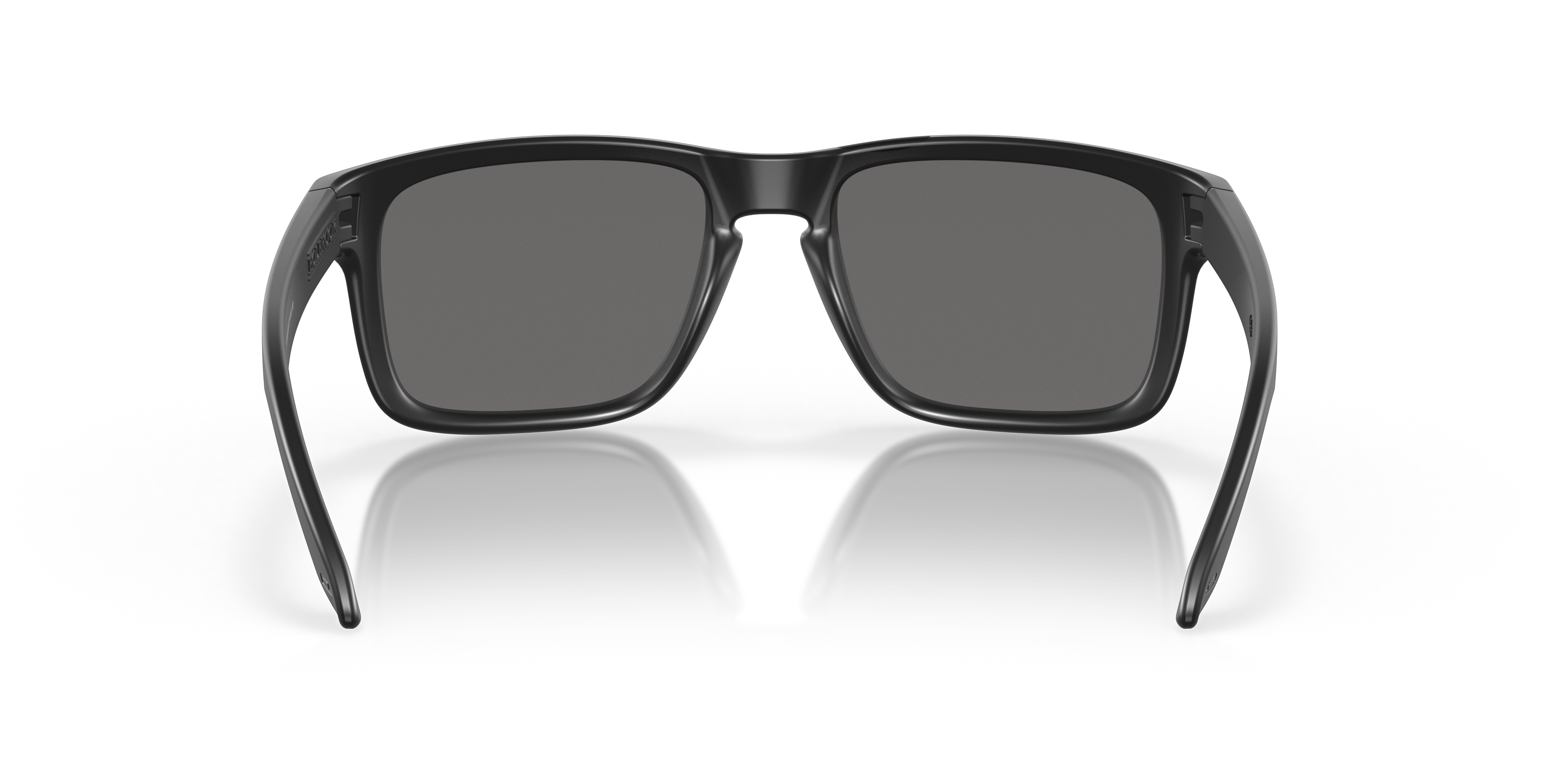 Oakley Holbrook OO9102 in Matte Black / + Red Iridium, back view #Colour_Matte Black / + Red Iridium