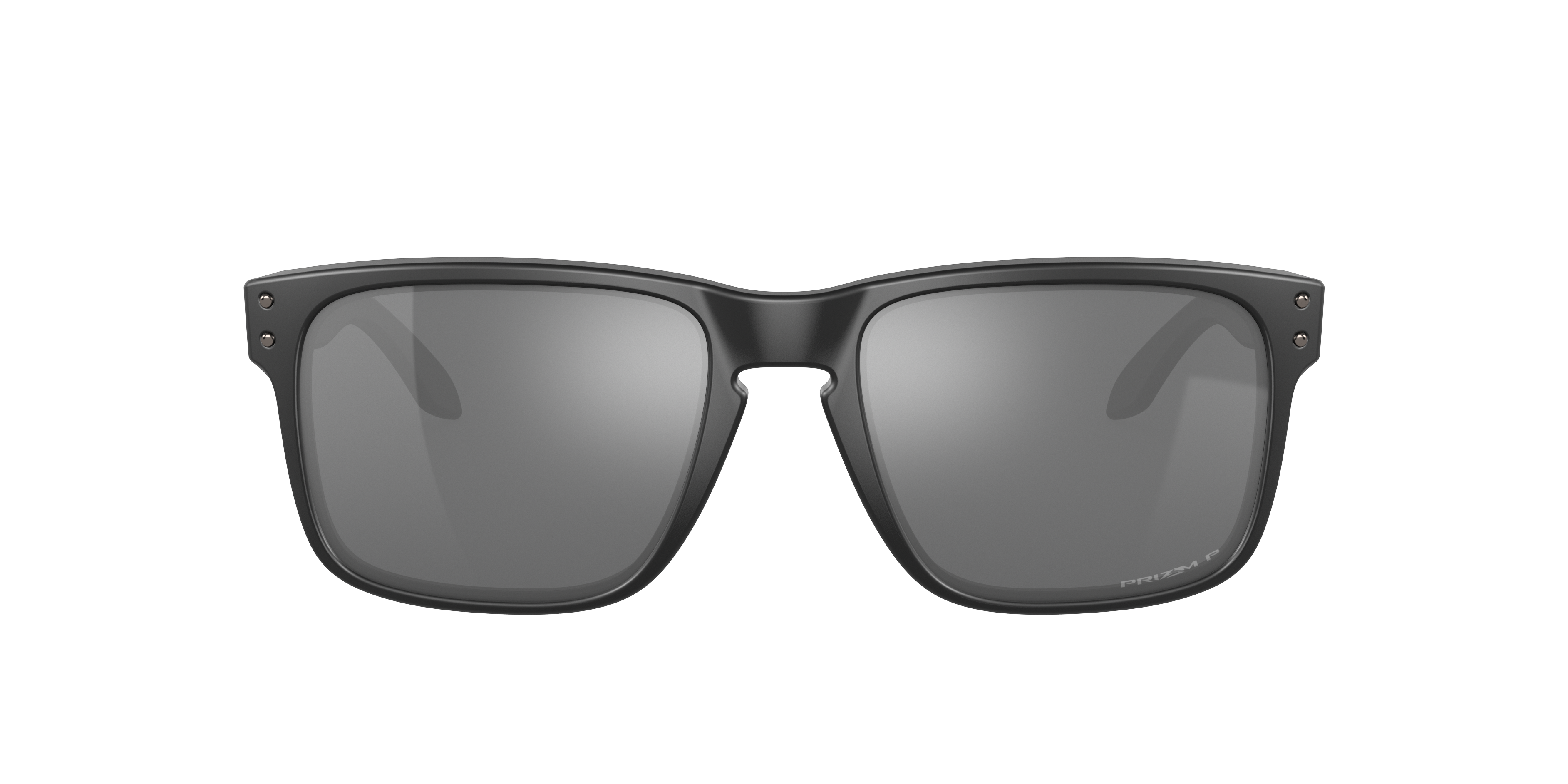 Oakley Holbrook OO9102 in Matte Black / Prizm Black Polarized, front view #Colour_Matte Black / Prizm Black Polarized