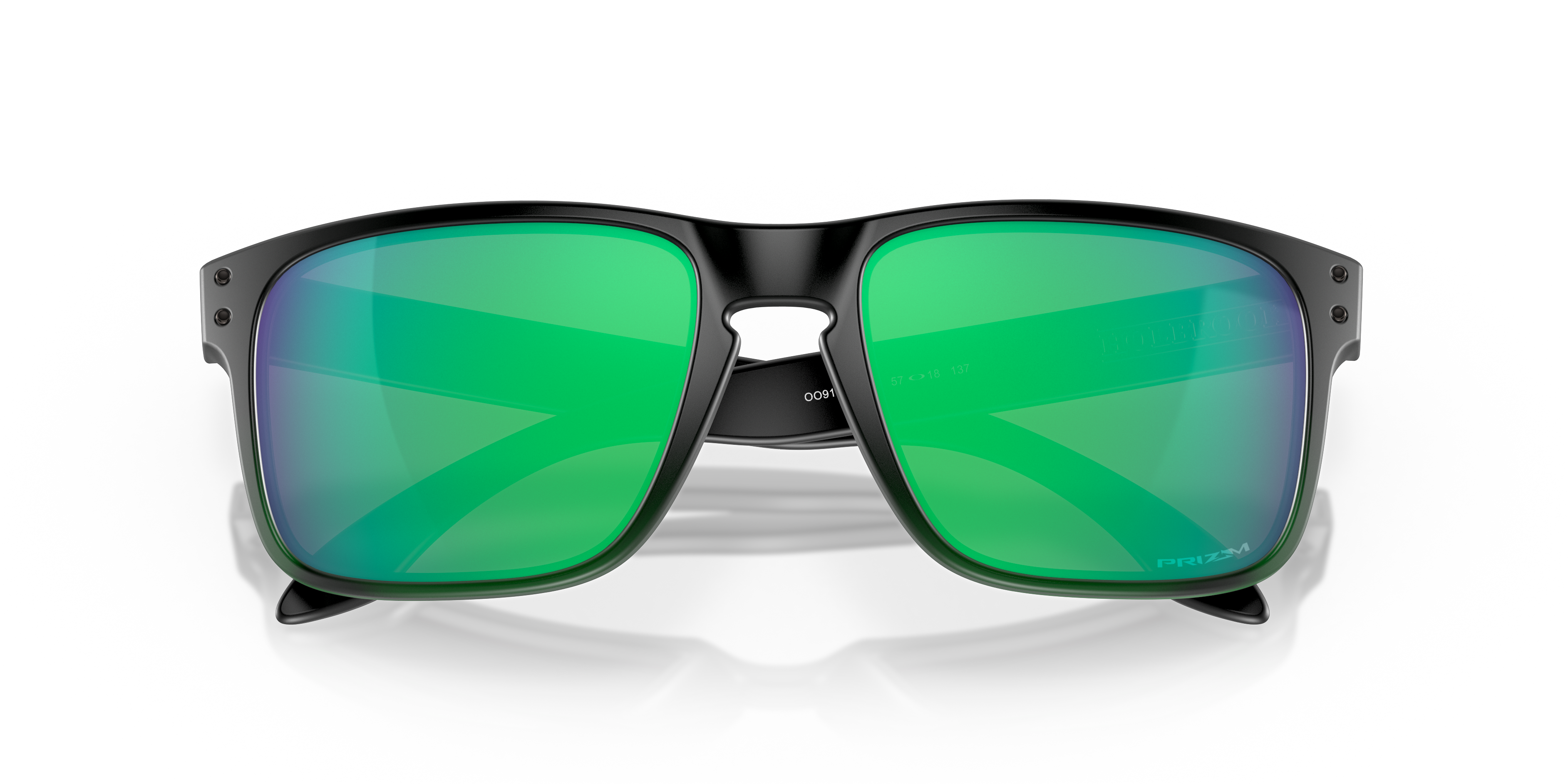 Oakley Holbrook OO9102 in Jade Fade / Prizm Jade, front detail view #Colour_Jade Fade / Prizm Jade