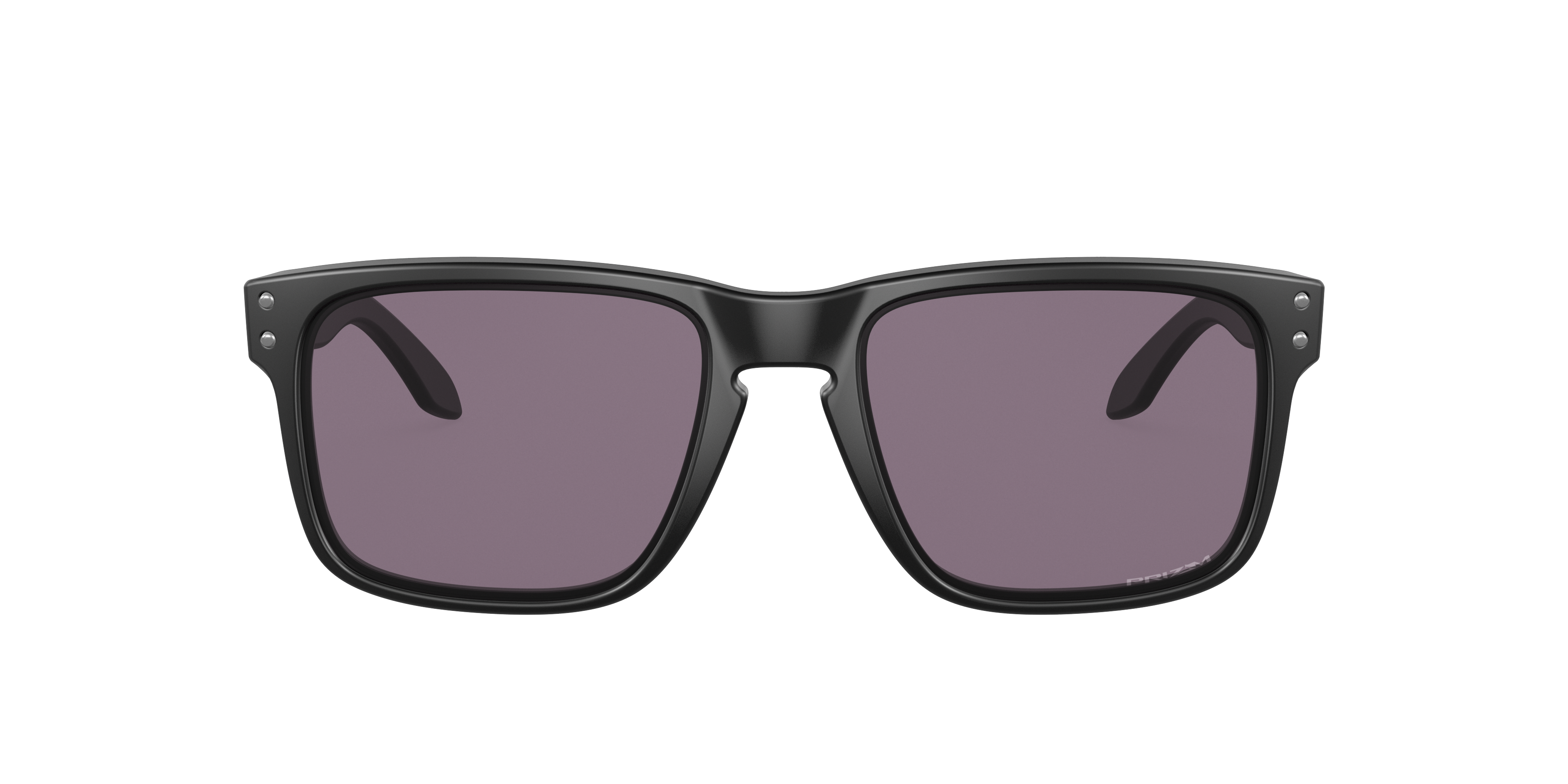 Oakley Holbrook OO9102 in Matte Black / Prizm Grey, front view #Colour_Matte Black / Prizm Grey
