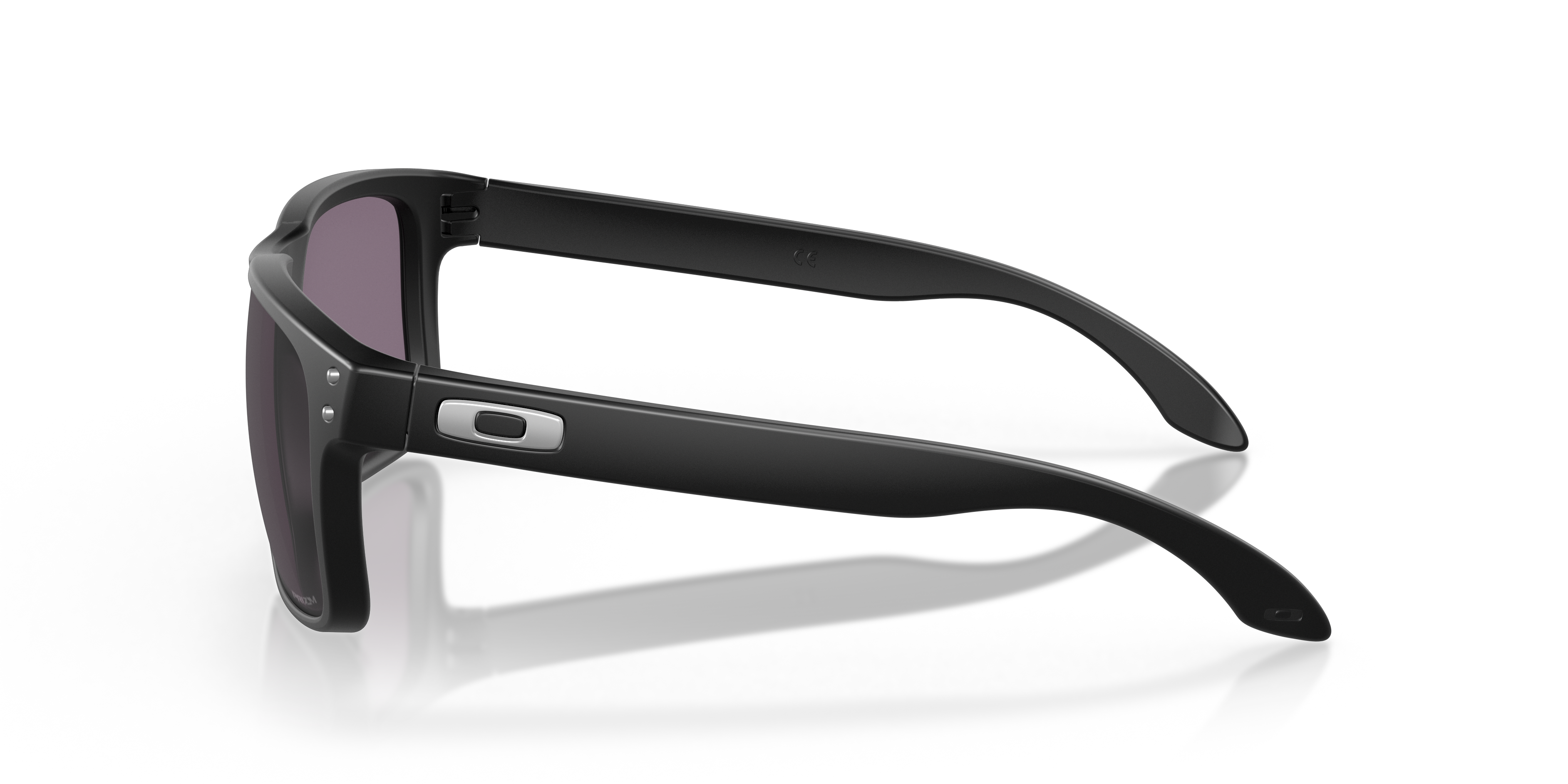 Oakley Holbrook OO9102 in Matte Black / Prizm Grey, side view #Colour_Matte Black / Prizm Grey