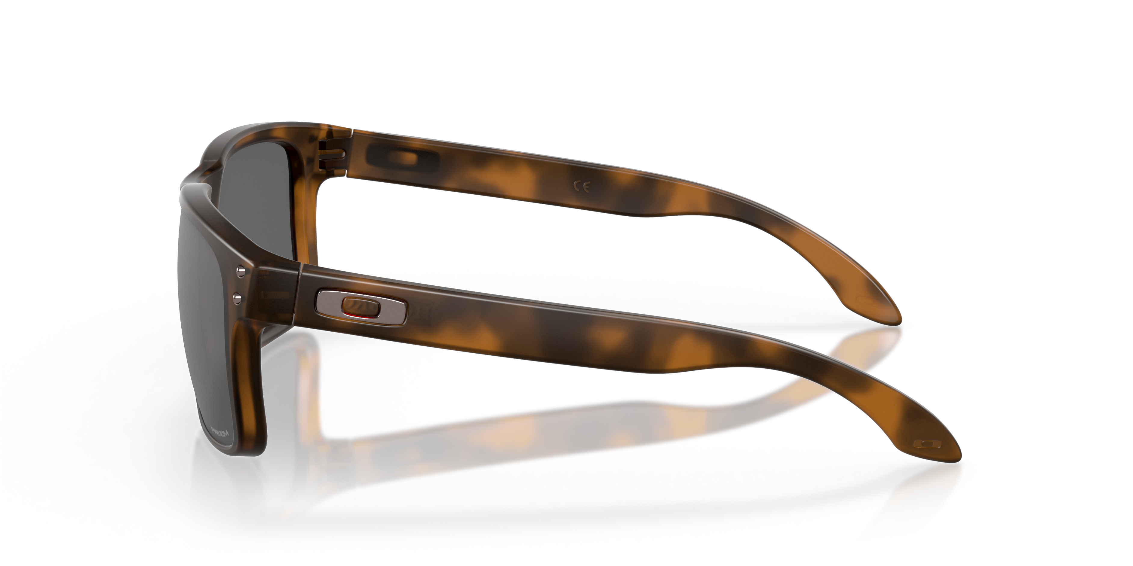 Oakley Holbrook OO9102 in Matte Brown Tortoise / Prizm Black, side view #Colour_Matte Brown Tortoise / Prizm Black