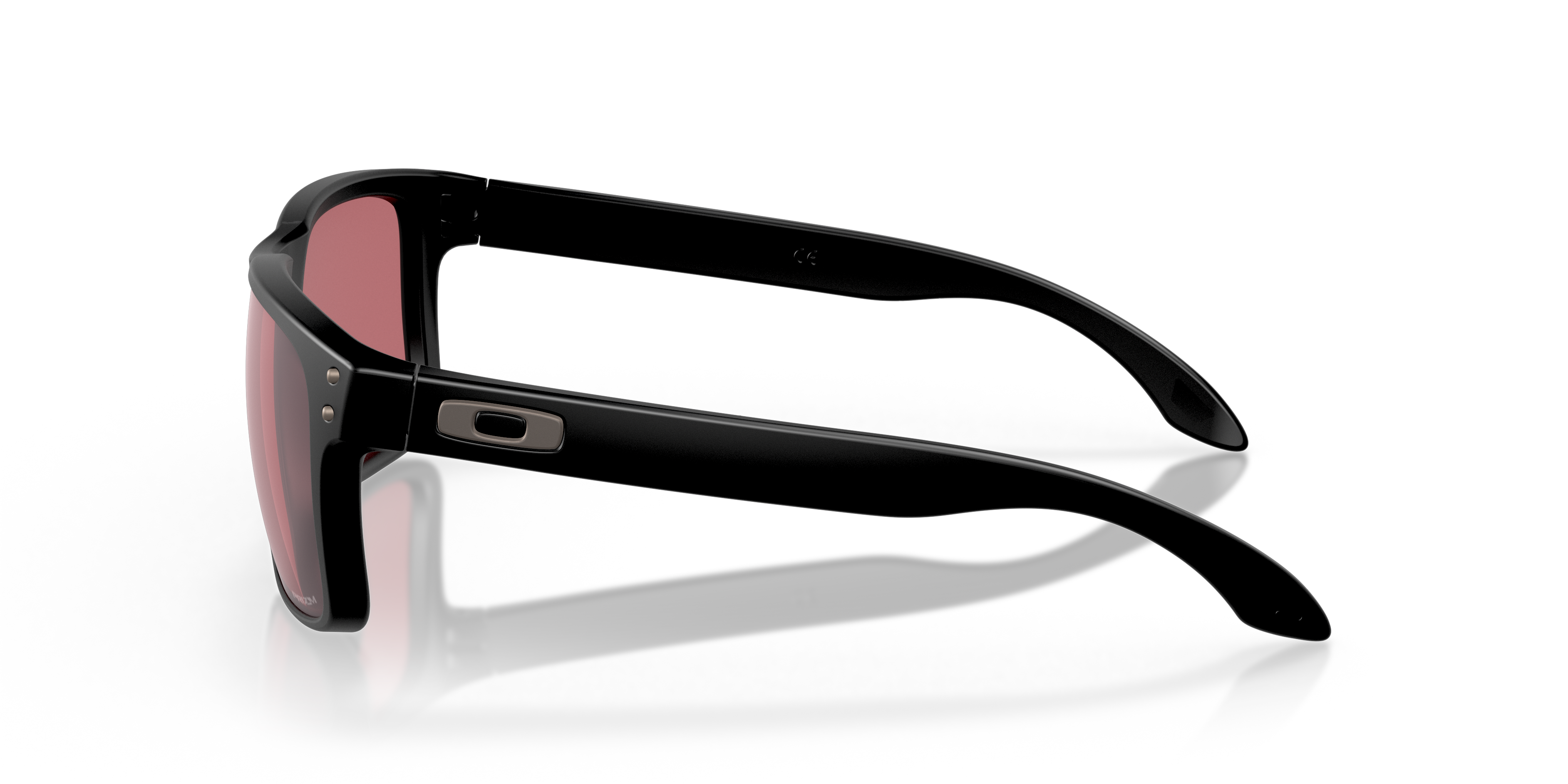 Oakley Holbrook OO9102 in Matte Black / Prizm Dark Golf, side view #Colour_Matte Black / Prizm Dark Golf