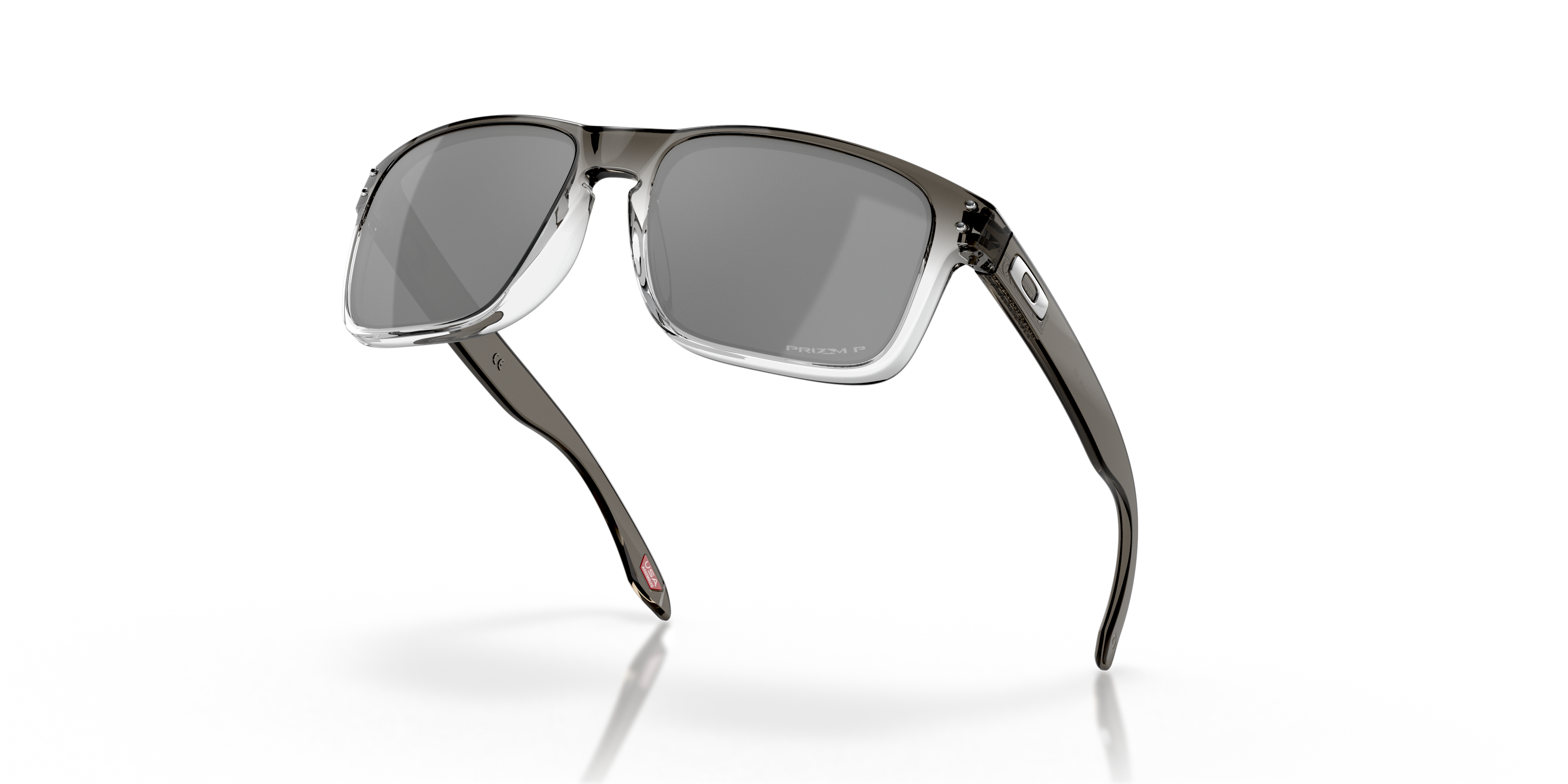 Oakley Holbrook OO9102 in Dark Ink Fade / Prizm Black Polarized, angled view #Colour_Dark Ink Fade / Prizm Black Polarized