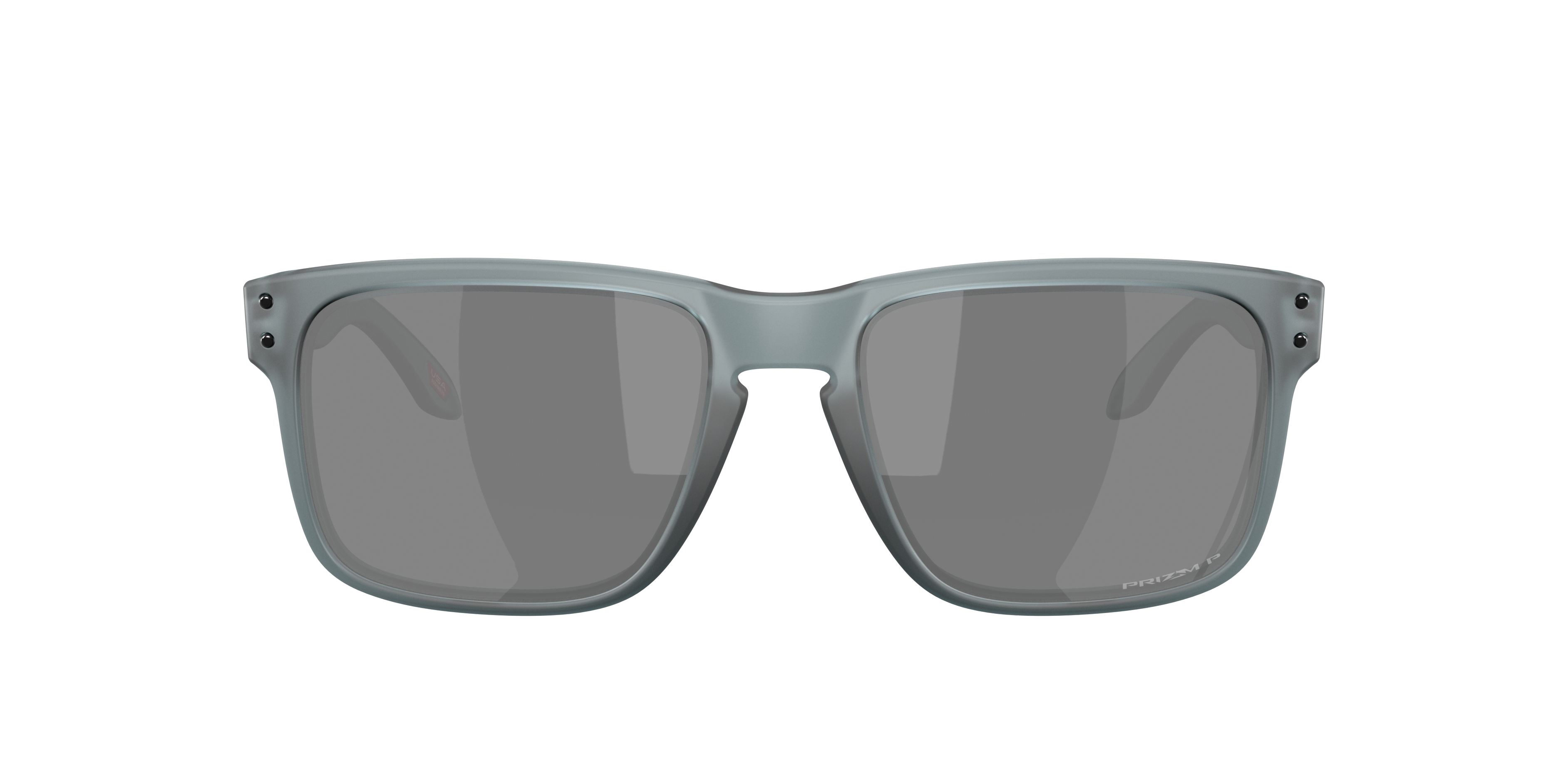 Oakley Holbrook OO9102 in Matte Crystal Black / Prizm Black Polarized, front view #Colour_Matte Crystal Black / Prizm Black Polarized