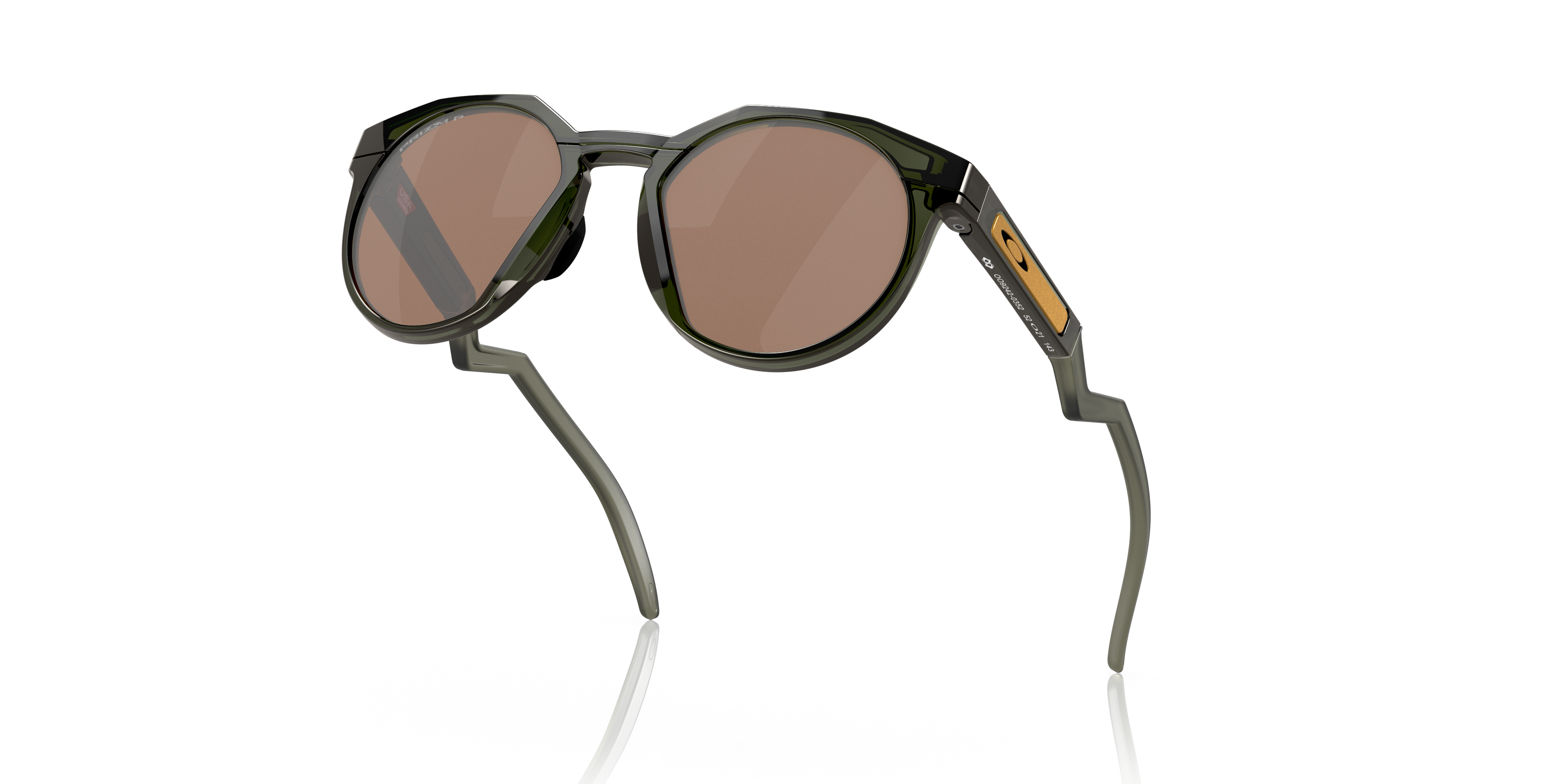 Oakley HSTN OO9242 in Olive Ink / Prizm Tungsten Polarized, angled view #Colour_Olive Ink / Prizm Tungsten Polarized