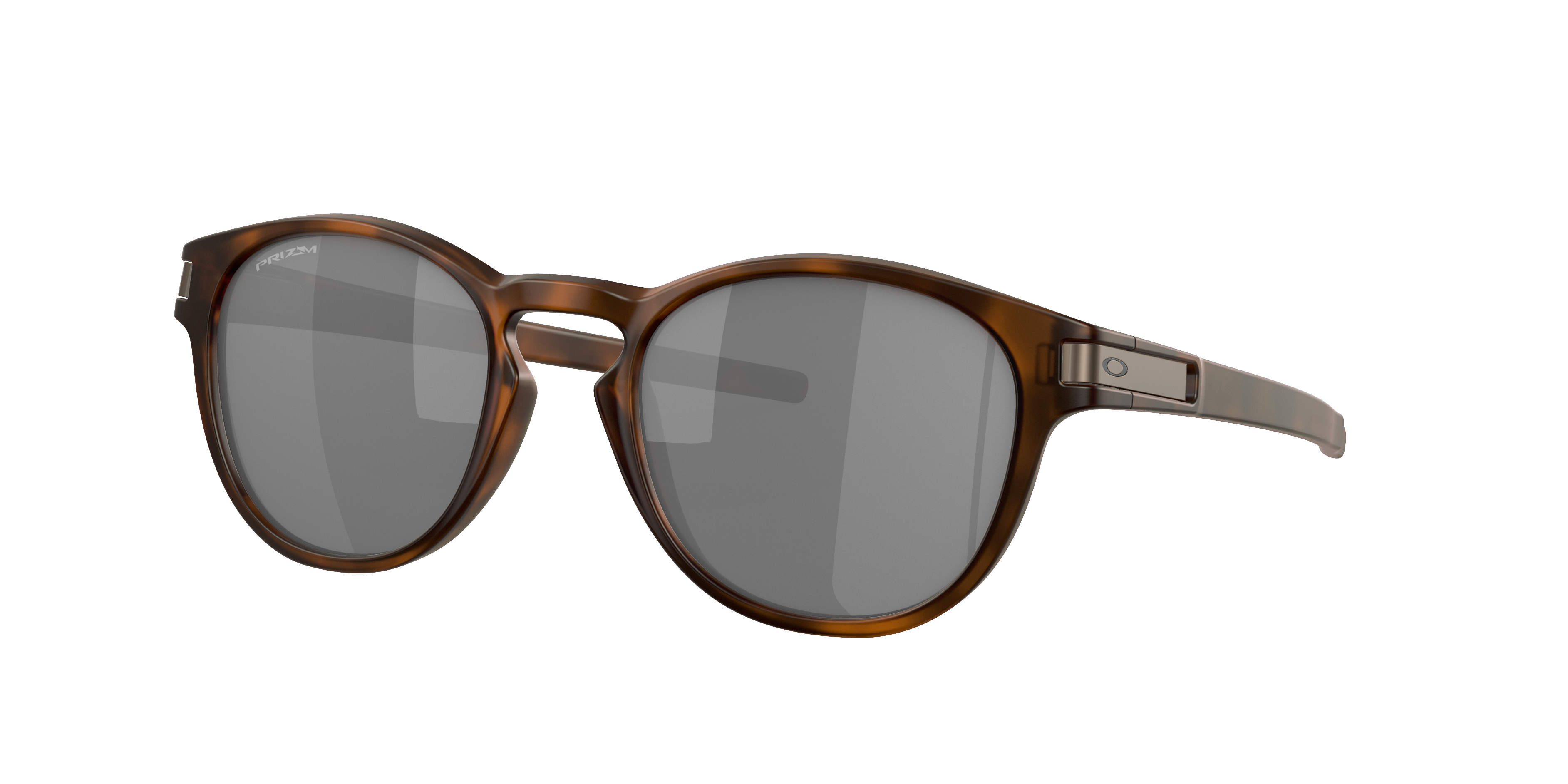 Oakley Latch OO9265 in Matte Brown Tortoise / Prizm Black, three-quarter view #Colour_Matte Brown Tortoise / Prizm Black