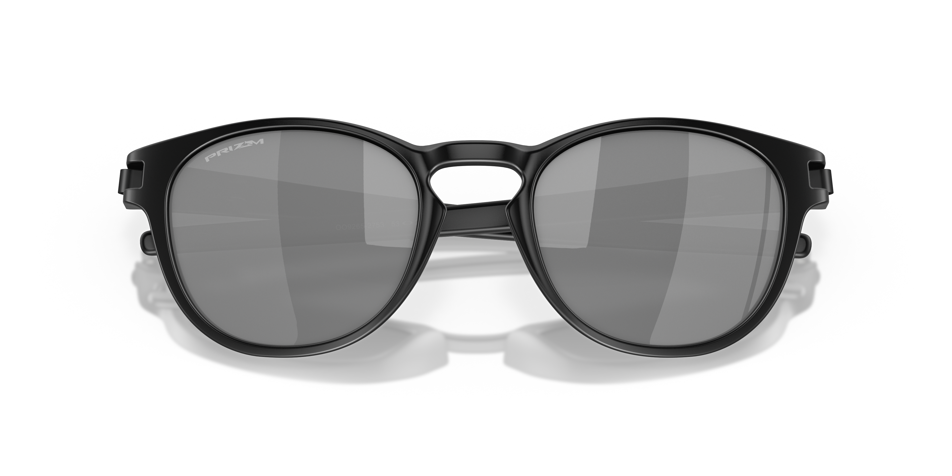 Oakley Latch OO9265 in Matte Black / Prizm Black, front detail view #Colour_Matte Black / Prizm Black
