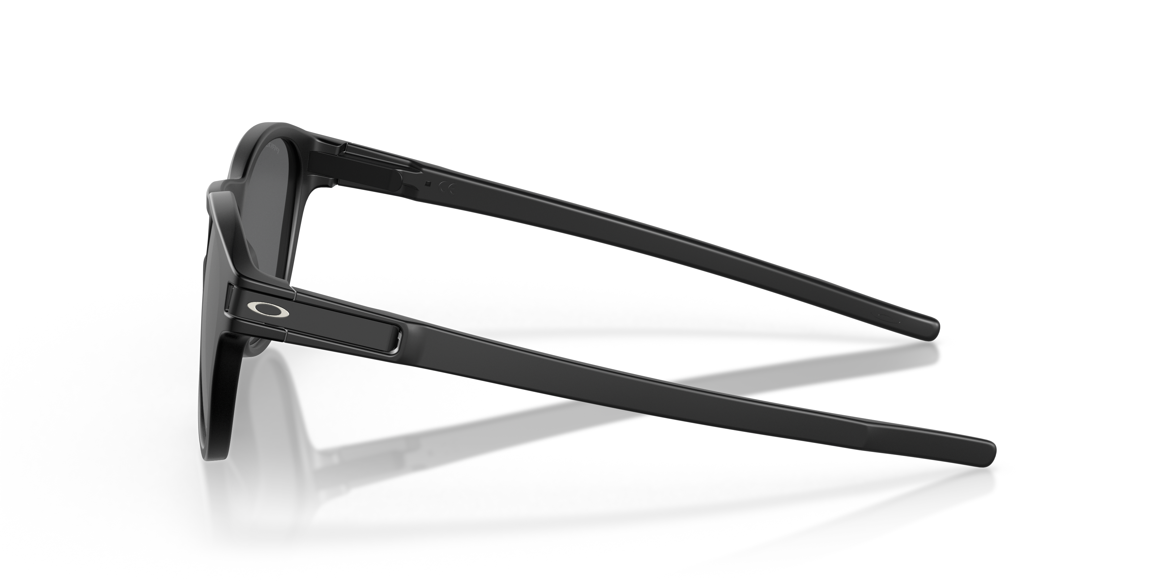 Oakley Latch OO9265 in Matte Black / Prizm Black, side view #Colour_Matte Black / Prizm Black