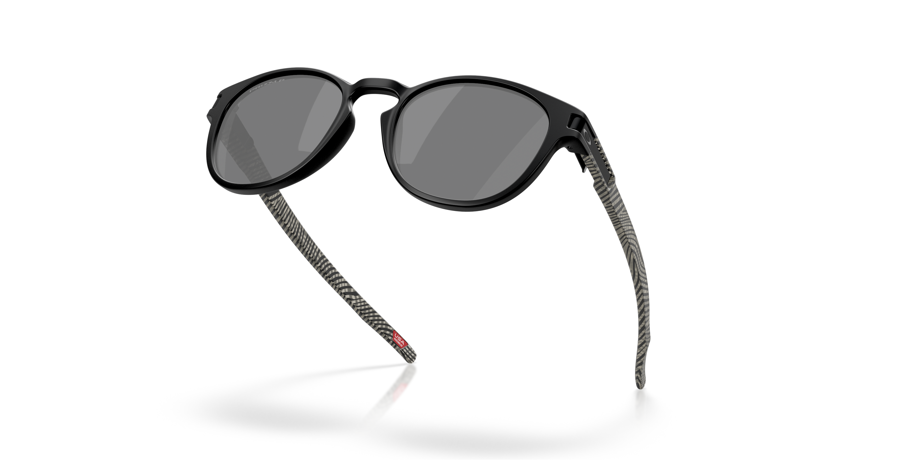 Oakley Latch OO9265 in Matte Black / Prizm Black Polarized, angled view #Colour_Matte Black / Prizm Black Polarized