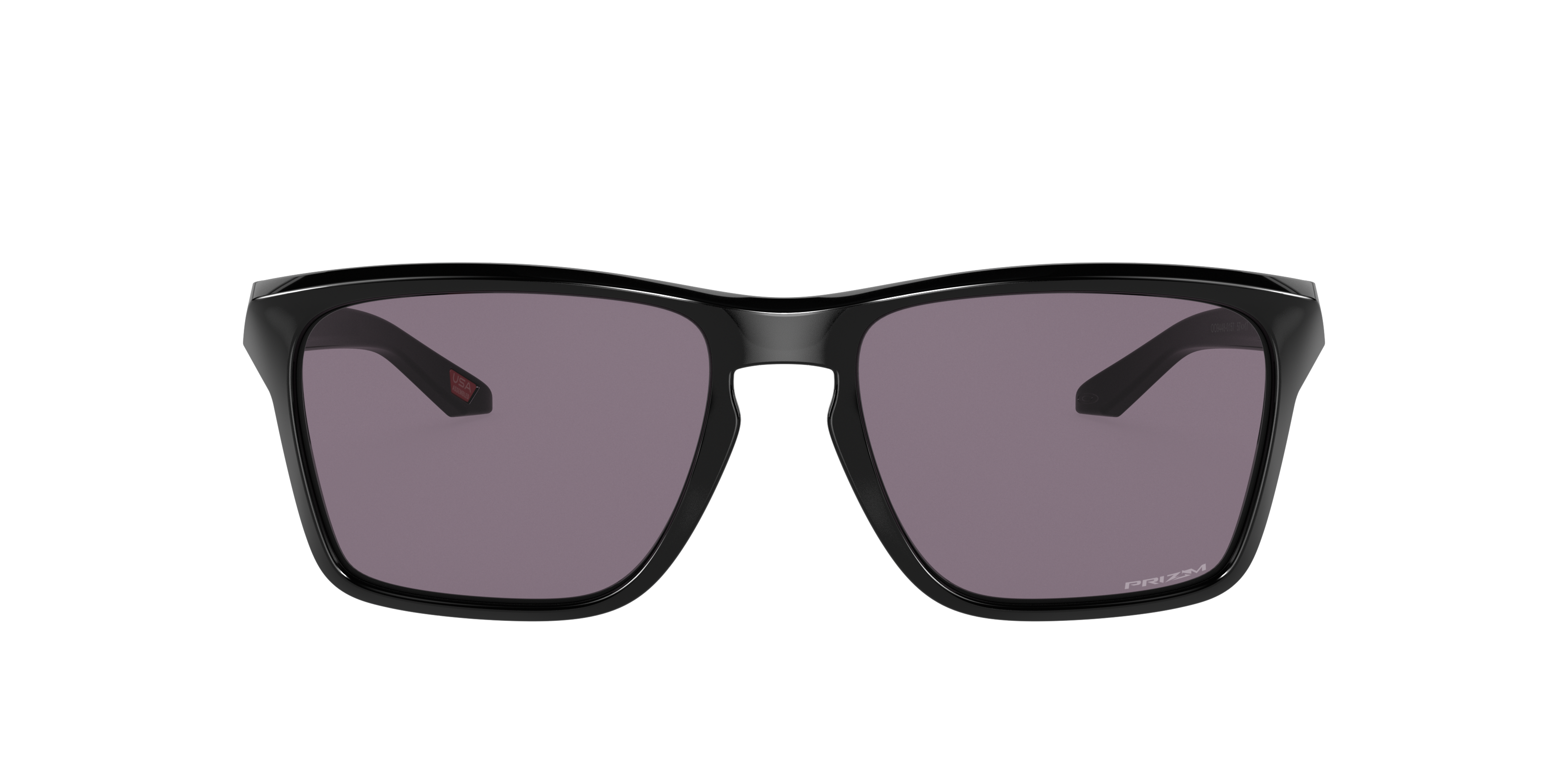 Oakley Sylas OO9448 in Polished Black / Prizm Grey, front view #Colour_Polished Black / Prizm Grey