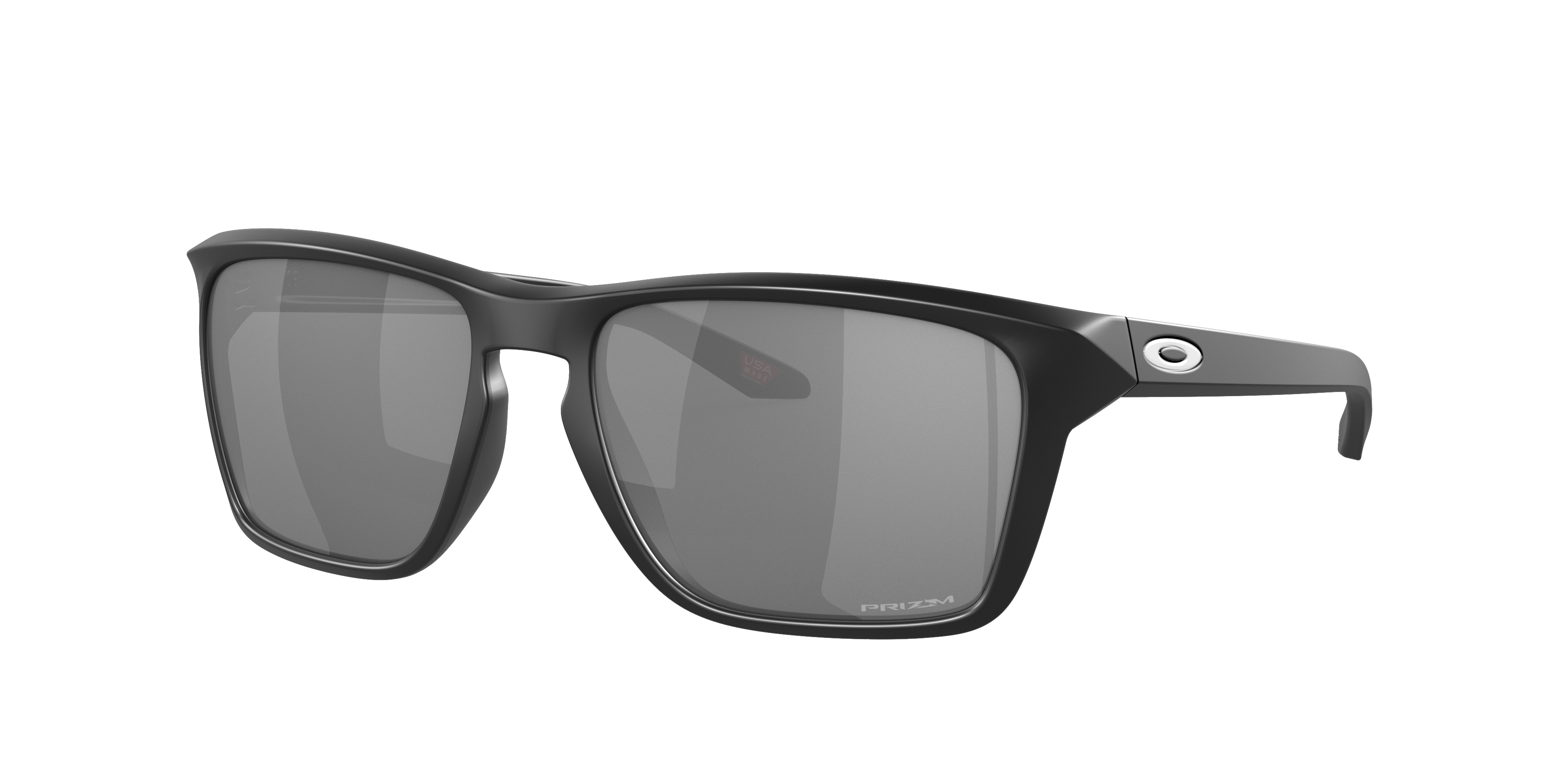 Oakley Sylas OO9448 in Matte Black / Prizm Black, three-quarter view #Colour_Matte Black / Prizm Black