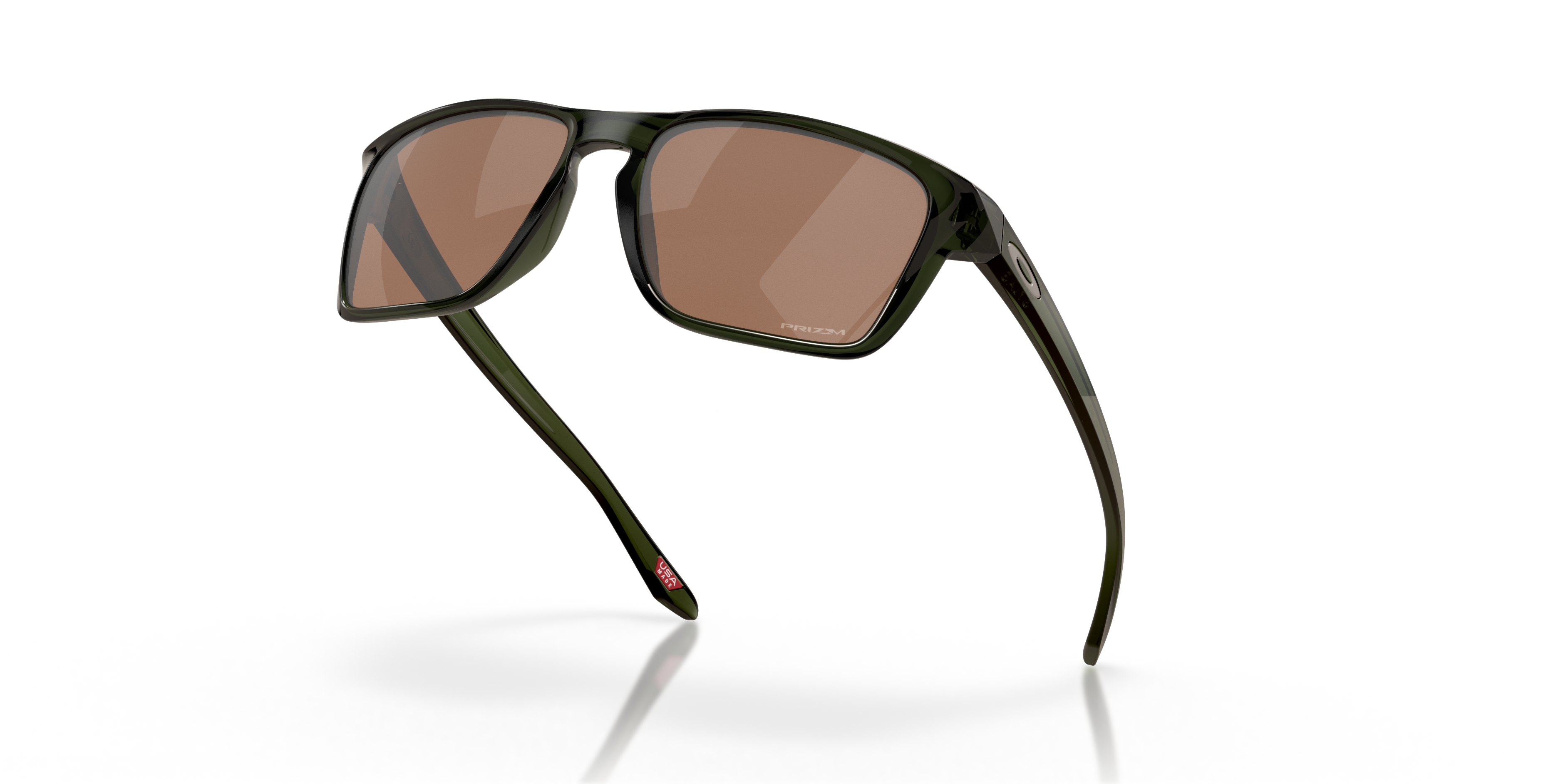 Oakley Sylas OO9448 in Olive Ink / Prizm Tungsten, angled view #Colour_Olive Ink / Prizm Tungsten