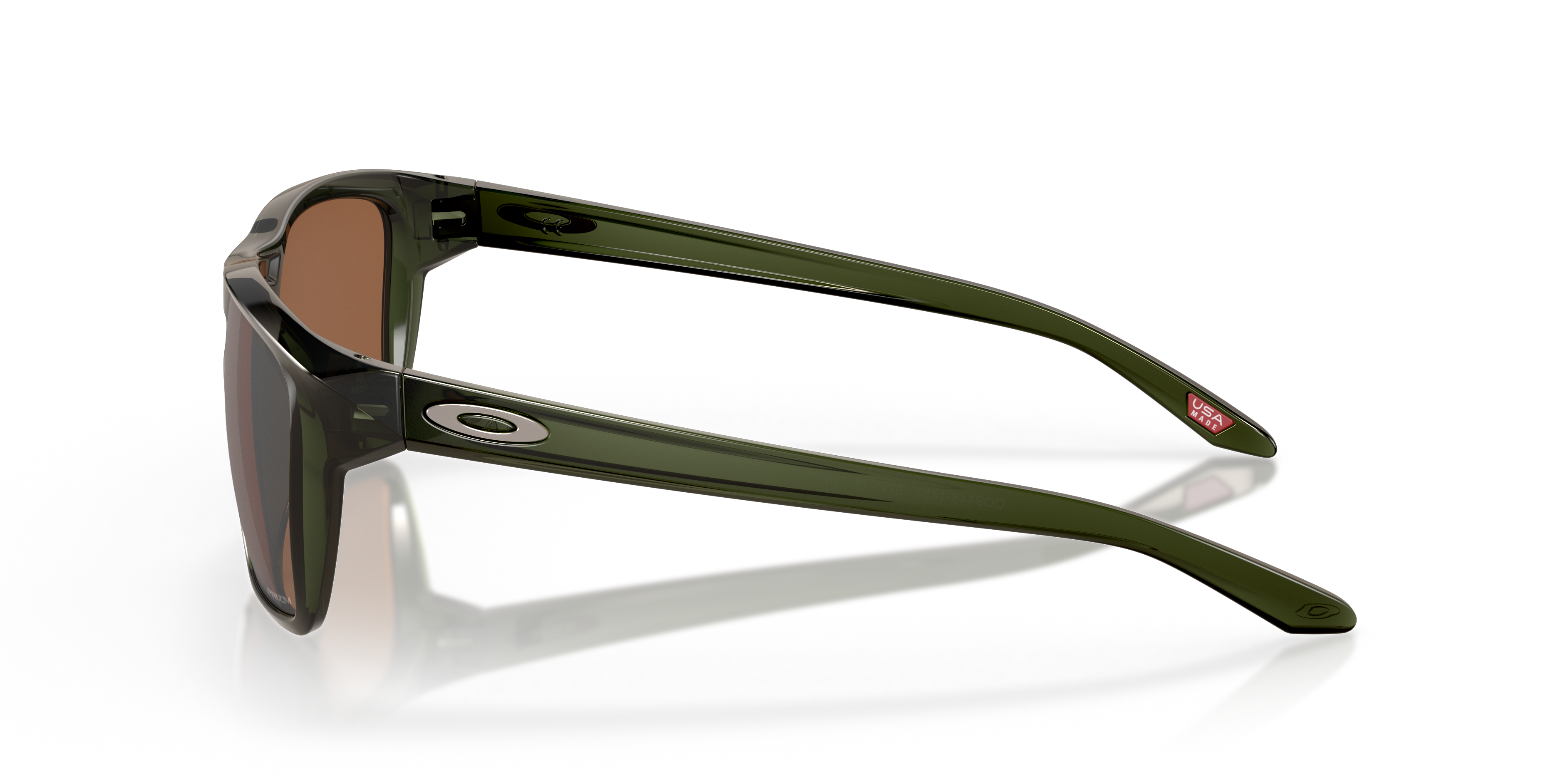Oakley Sylas OO9448 in Olive Ink / Prizm Tungsten, side view #Colour_Olive Ink / Prizm Tungsten