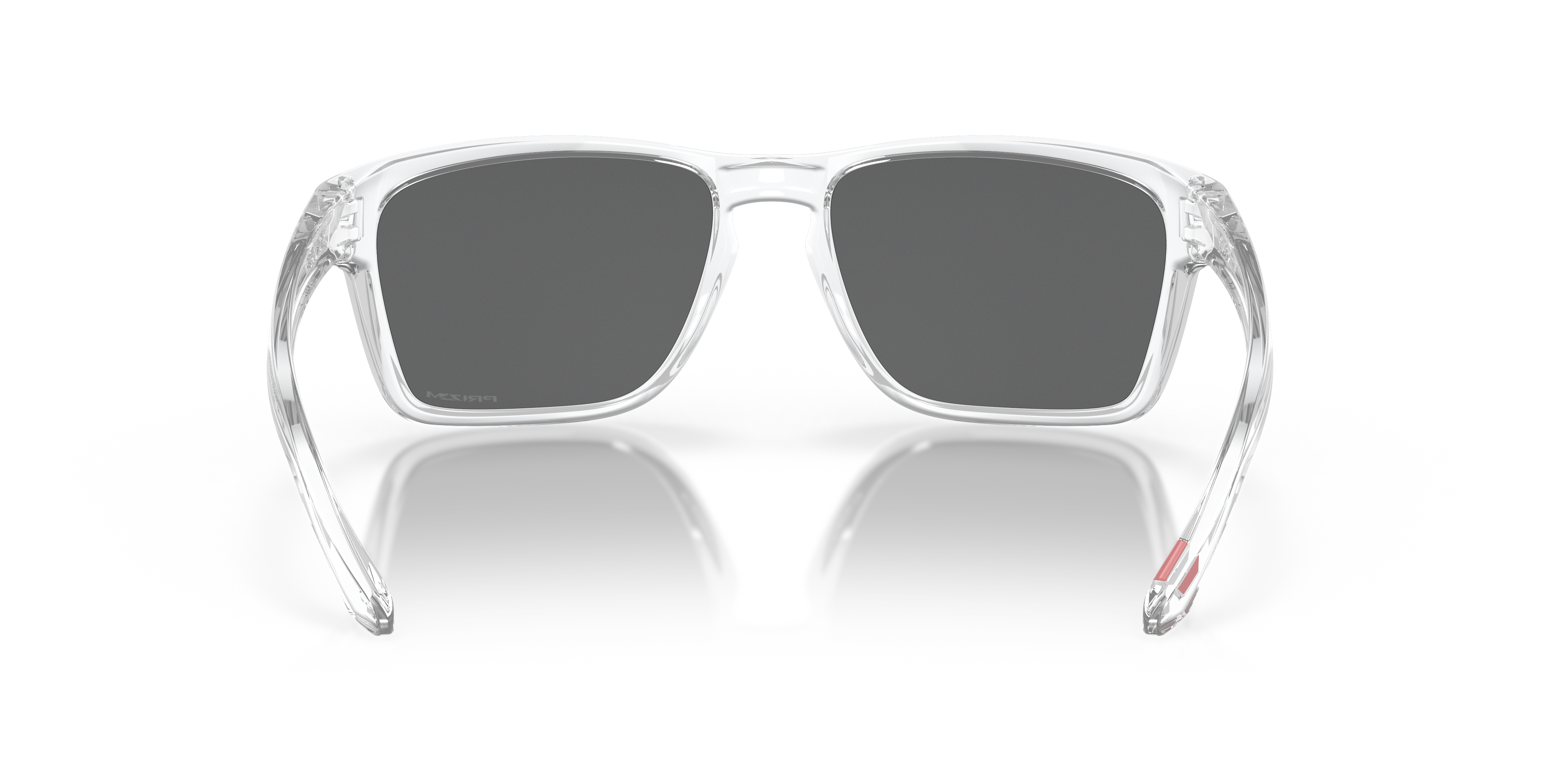 Oakley Sylas OO9448 in Polished Clear / Prizm Black, back view #Colour_Polished Clear / Prizm Black