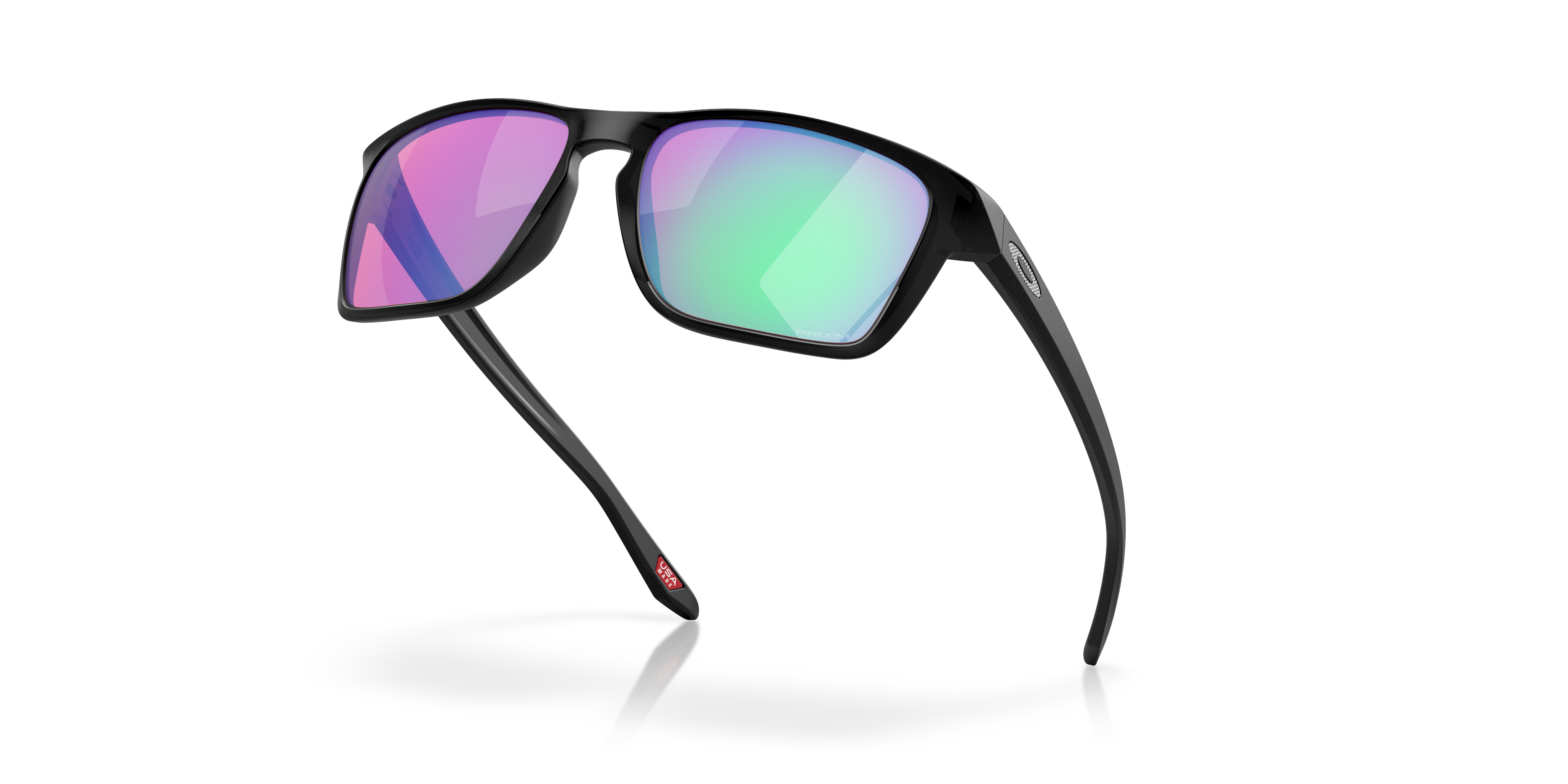 Oakley Sylas OO9448 in Matte Black Ink / Prizm Golf, angled view #Colour_Matte Black Ink / Prizm Golf
