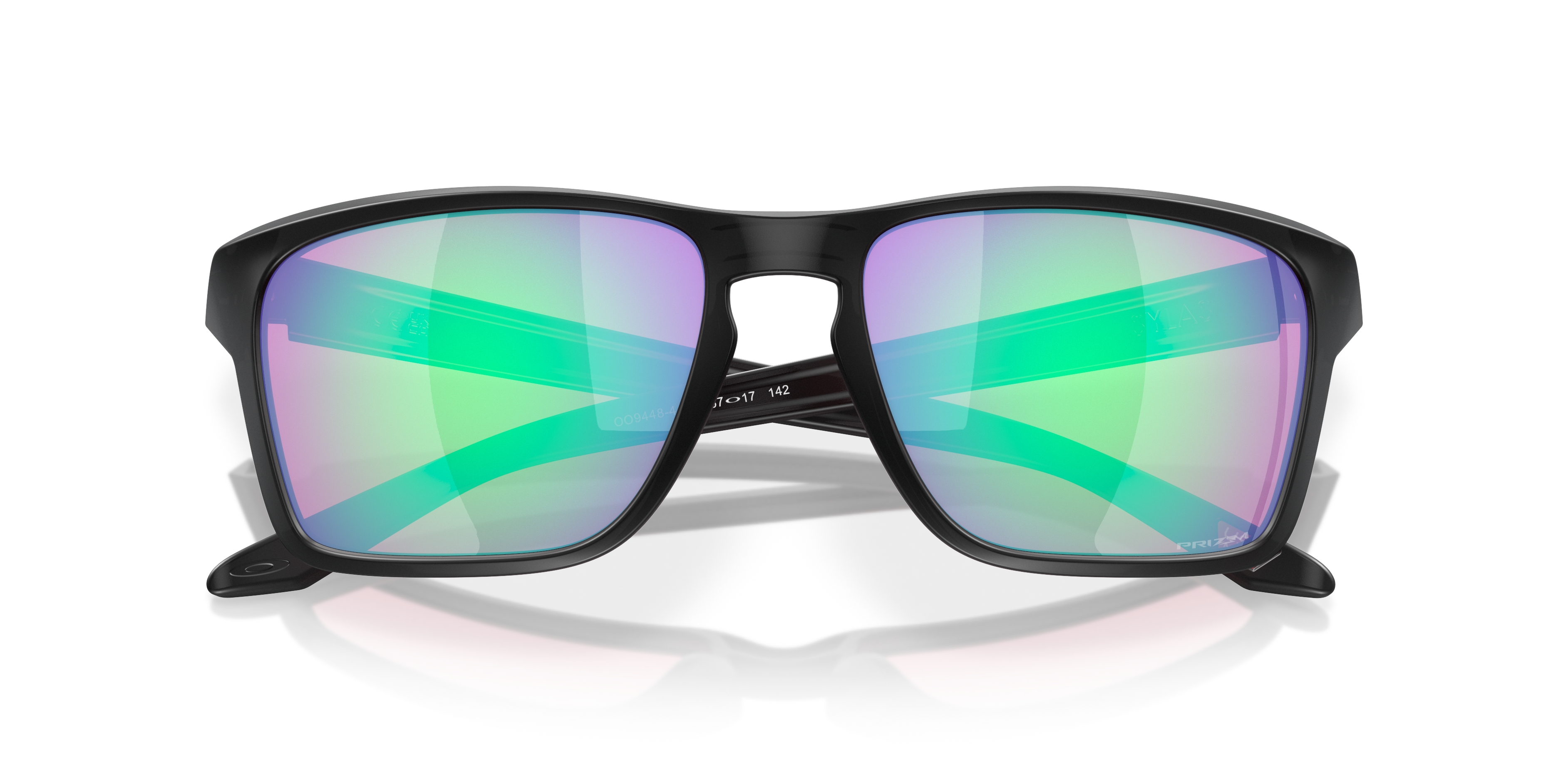 Oakley Sylas OO9448 in Matte Black Ink / Prizm Golf, front detail view #Colour_Matte Black Ink / Prizm Golf