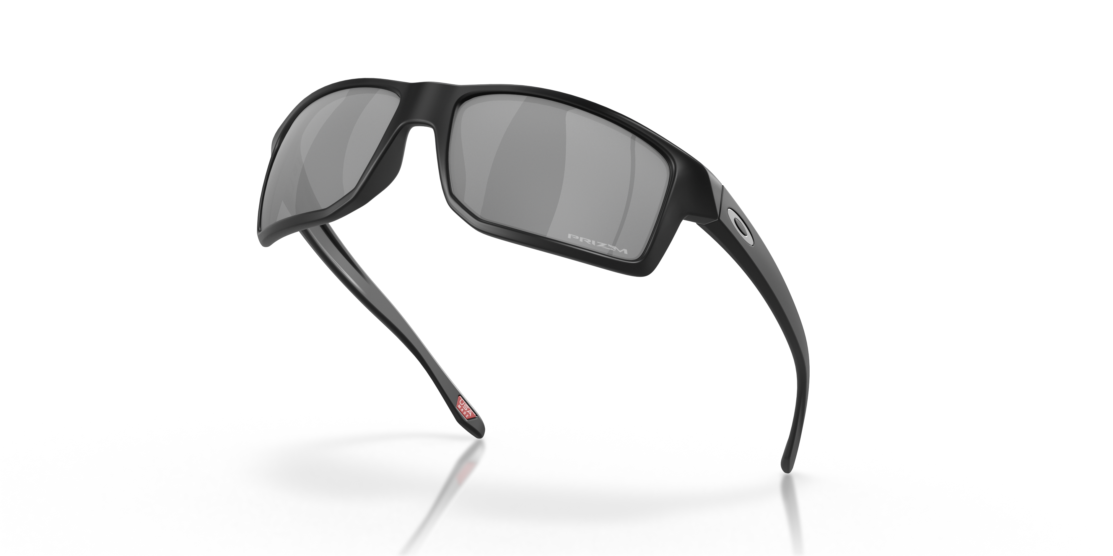 Oakley Gibston OO9449 in Matte Black / Prizm Black, angled view #Colour_Matte Black / Prizm Black