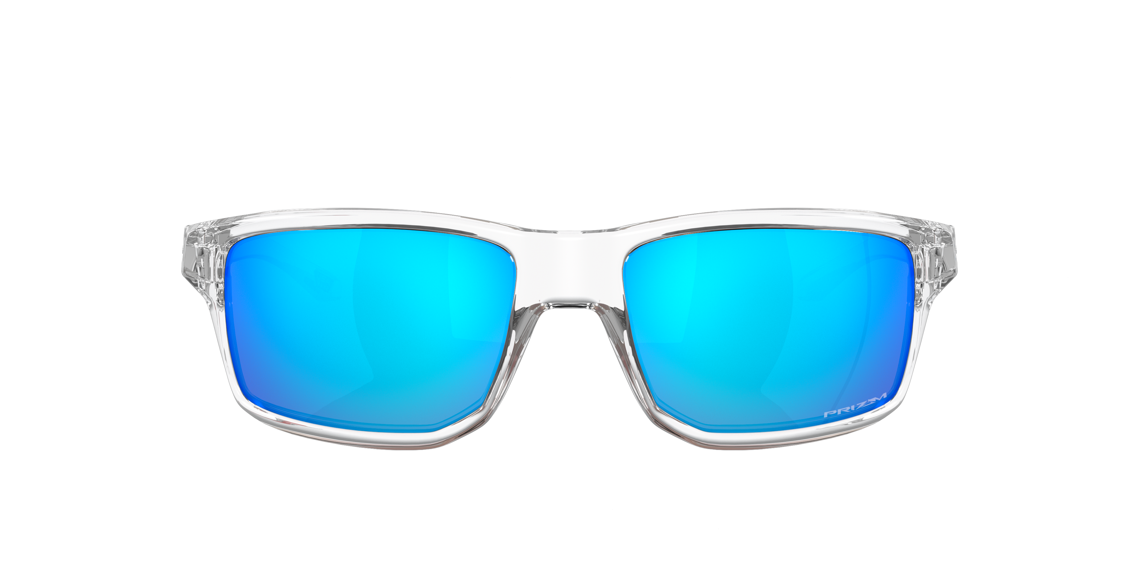 Oakley Gibston OO9449 in Polished Clear / Prizm Sapphire, front view #Colour_Polished Clear / Prizm Sapphire