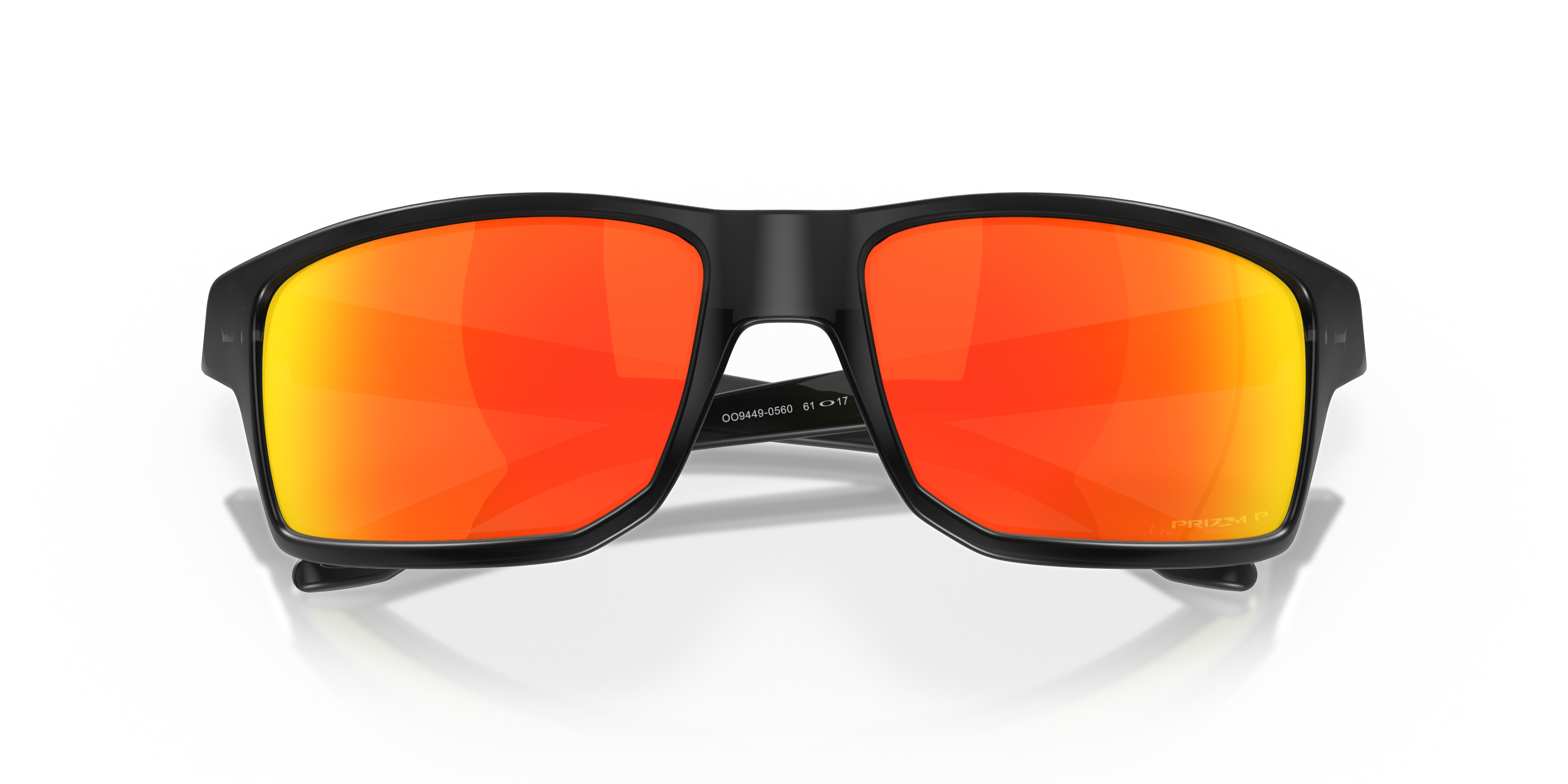 Oakley Gibston OO9449 in Black Ink / Prizm Ruby Polarized, front detail view #Colour_Black Ink / Prizm Ruby Polarized