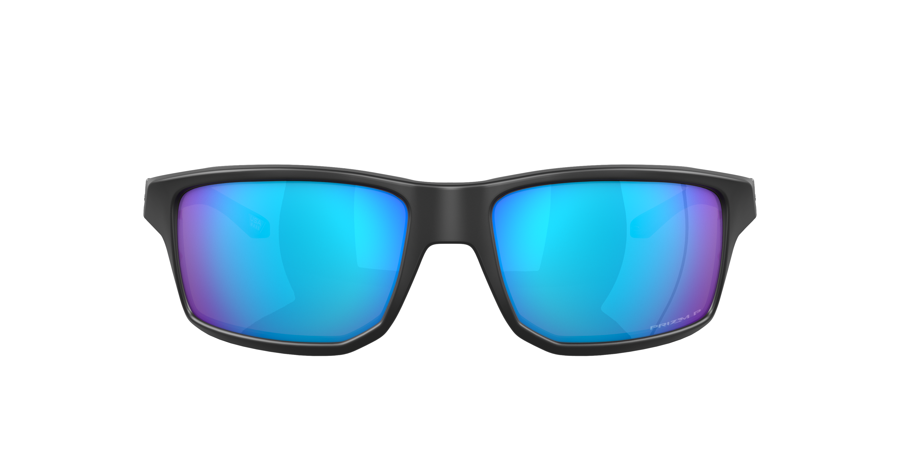Oakley Gibston OO9449 in Matte Black / Prizm Sapphire Polarized, front view #Colour_Matte Black / Prizm Sapphire Polarized