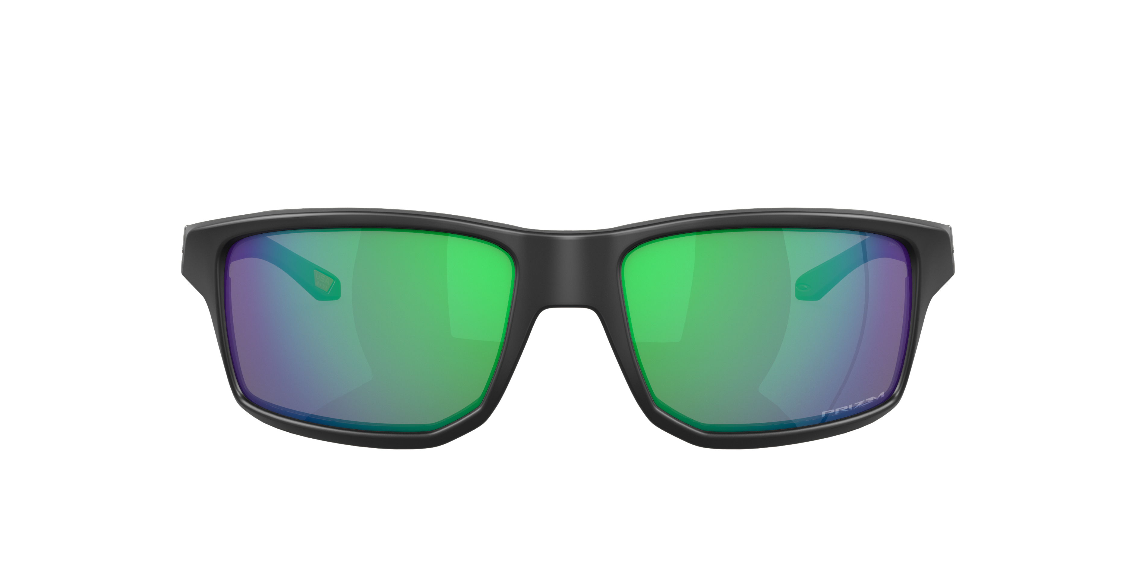 Oakley Gibston OO9449 in Matte Black / Prizm Jade, front view #Colour_Matte Black / Prizm Jade