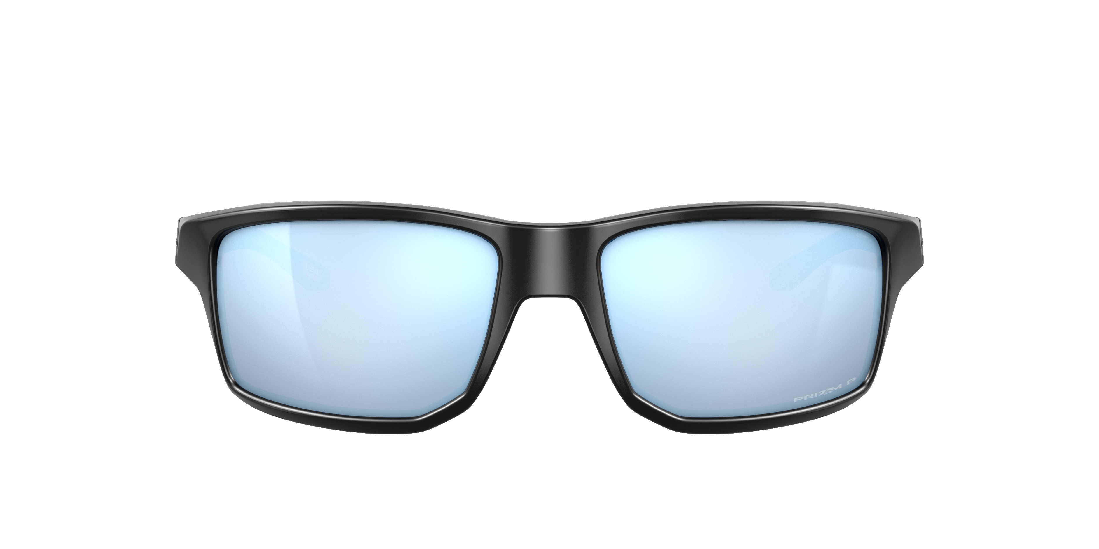 Oakley Gibston OO9449 in Matte Black / Prizm Deep Water Polarized, front view #Colour_Matte Black / Prizm Deep Water Polarized