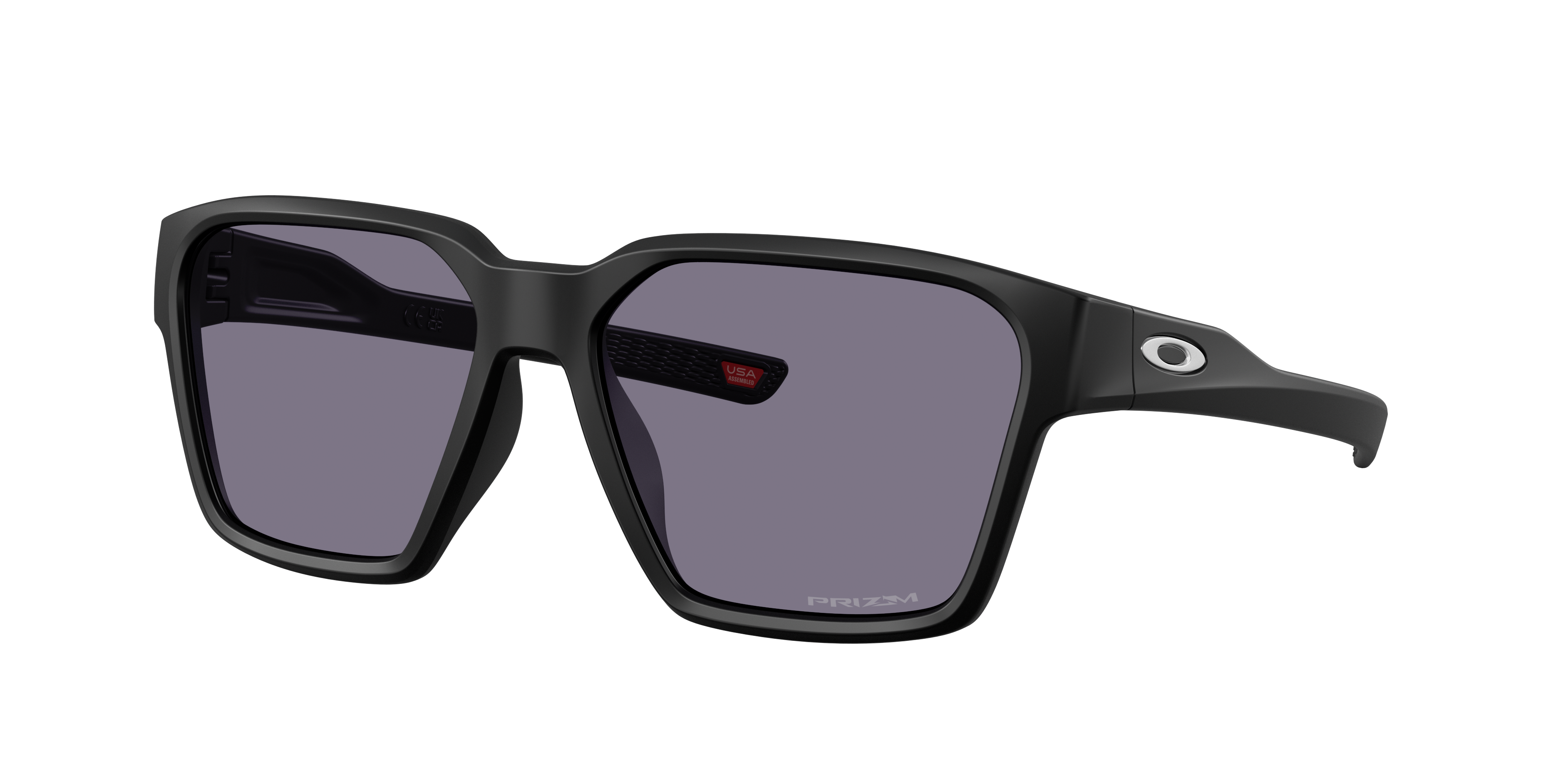 Oakley Briza OO9497 in Matte Black / Prizm Grey, three-quarter view #Colour_Matte Black / Prizm Grey