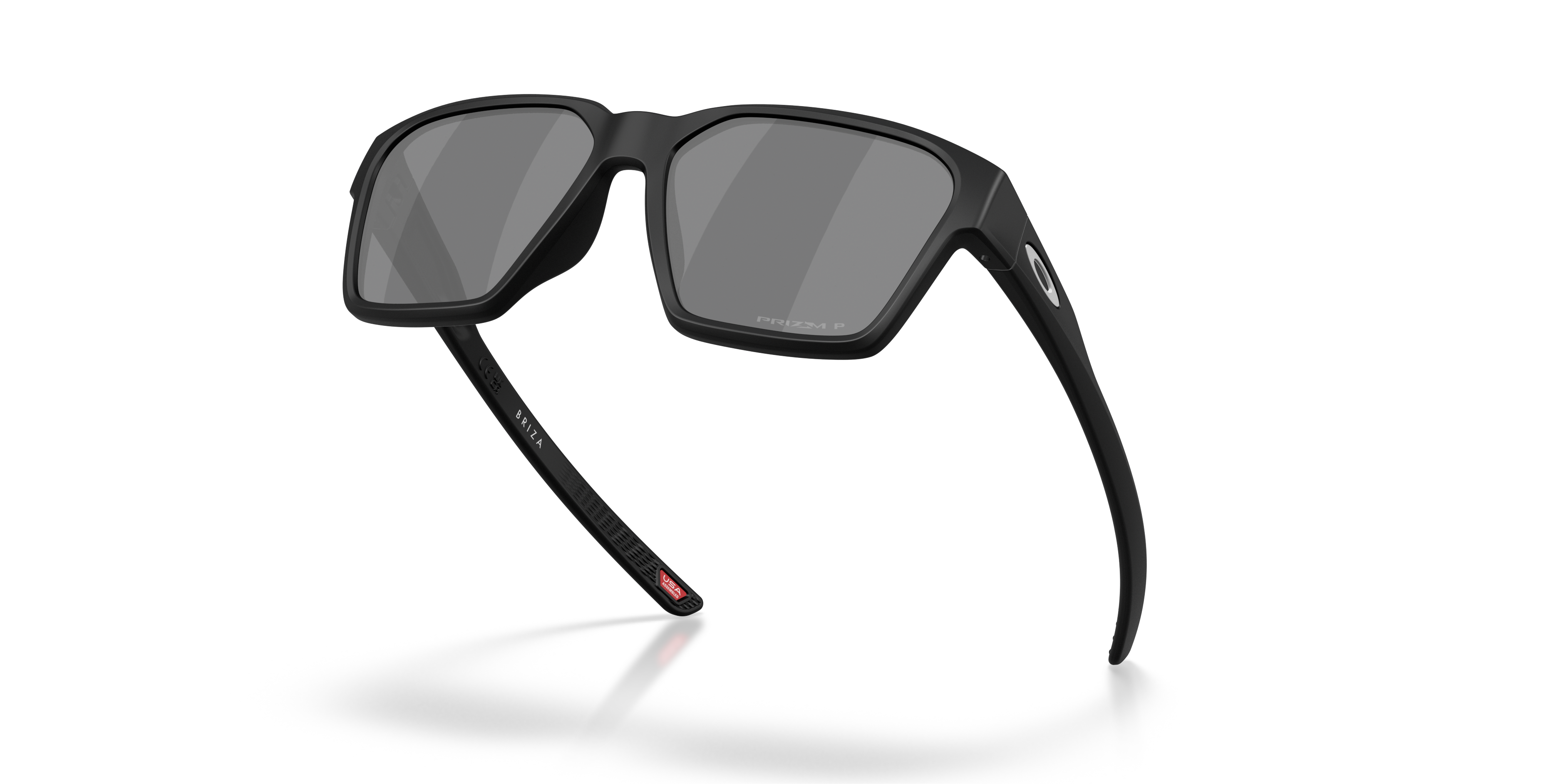 Oakley Briza OO9497 in Matte Black / Prizm Black Polarized, angled view #Colour_Matte Black / Prizm Black Polarized