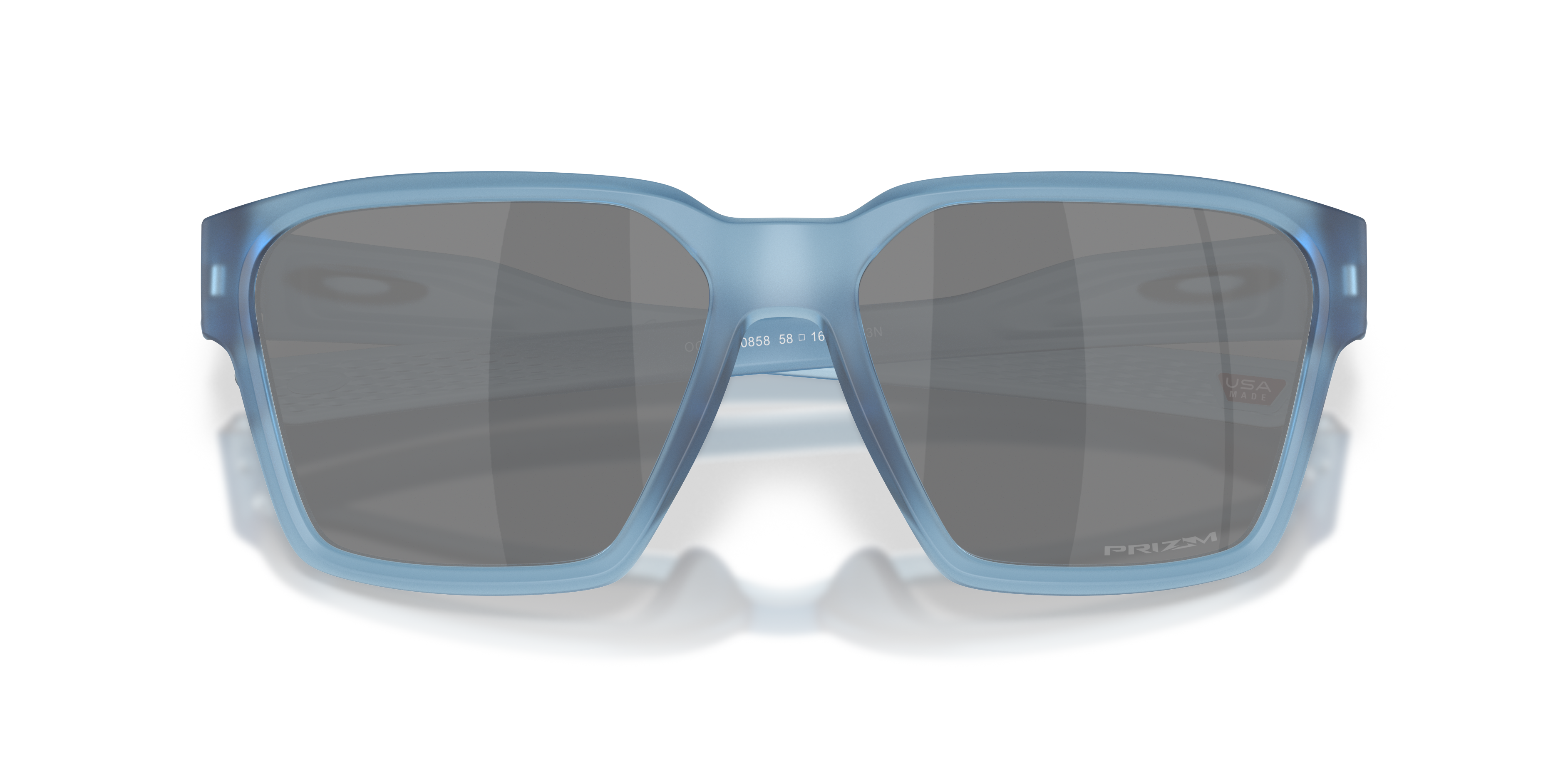 Oakley Briza OO9497 in Matt Transparent Stonewash / Prizm Black, front detail view #Colour_Matt Transparent Stonewash / Prizm Black