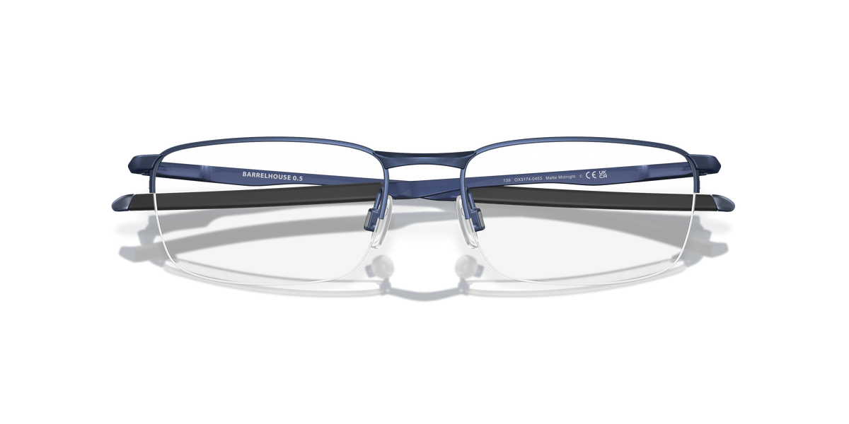 Oakley Barrelhouse 0.5 OX3174 in Matte Midnight, front detail view #Colour_Matte Midnight (317404)