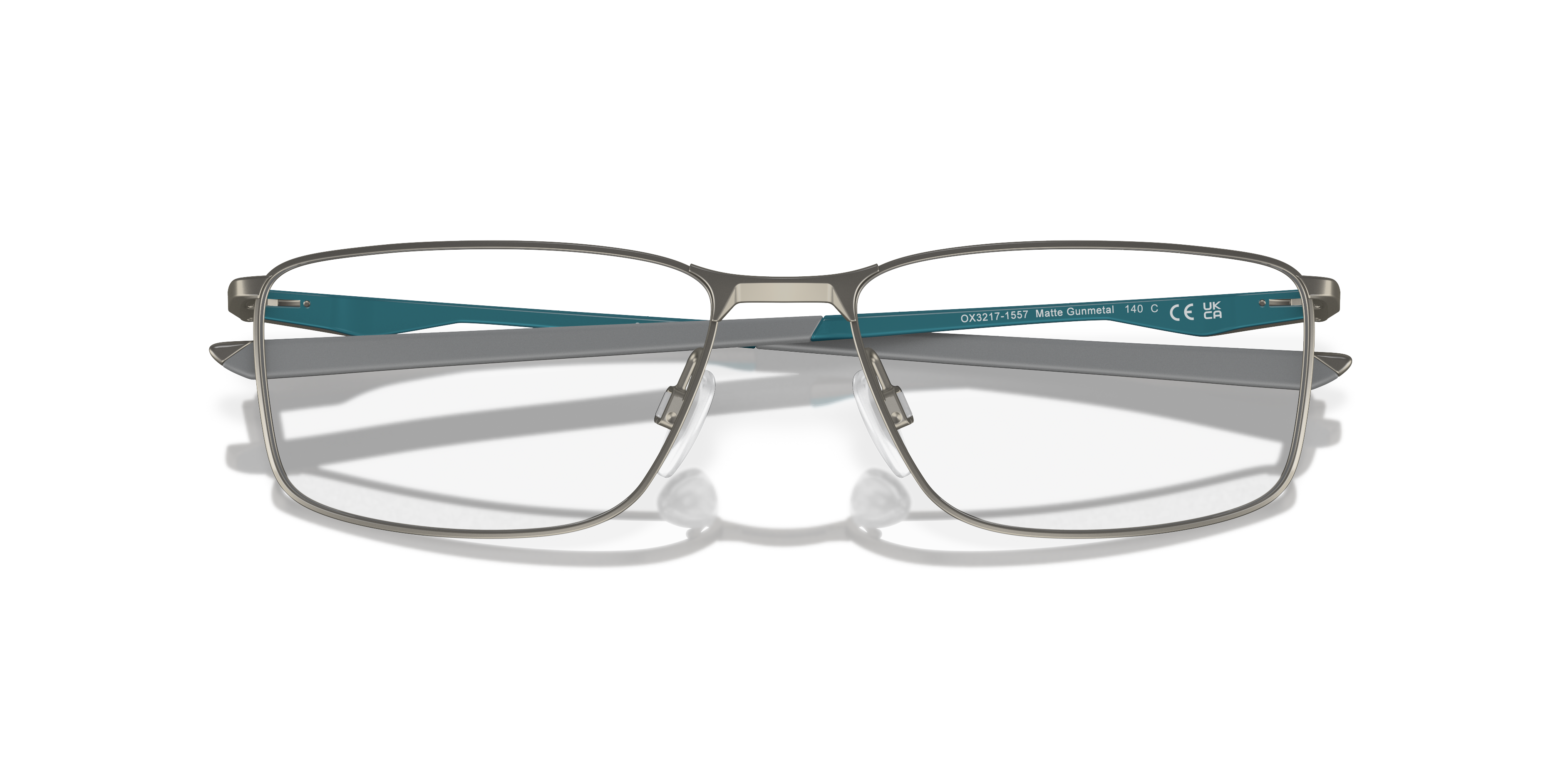 Oakley Socket 5.0 OX3217 in Matte Gunmetal (321715), front detail view #Colour_Matte Gunmetal (321715)