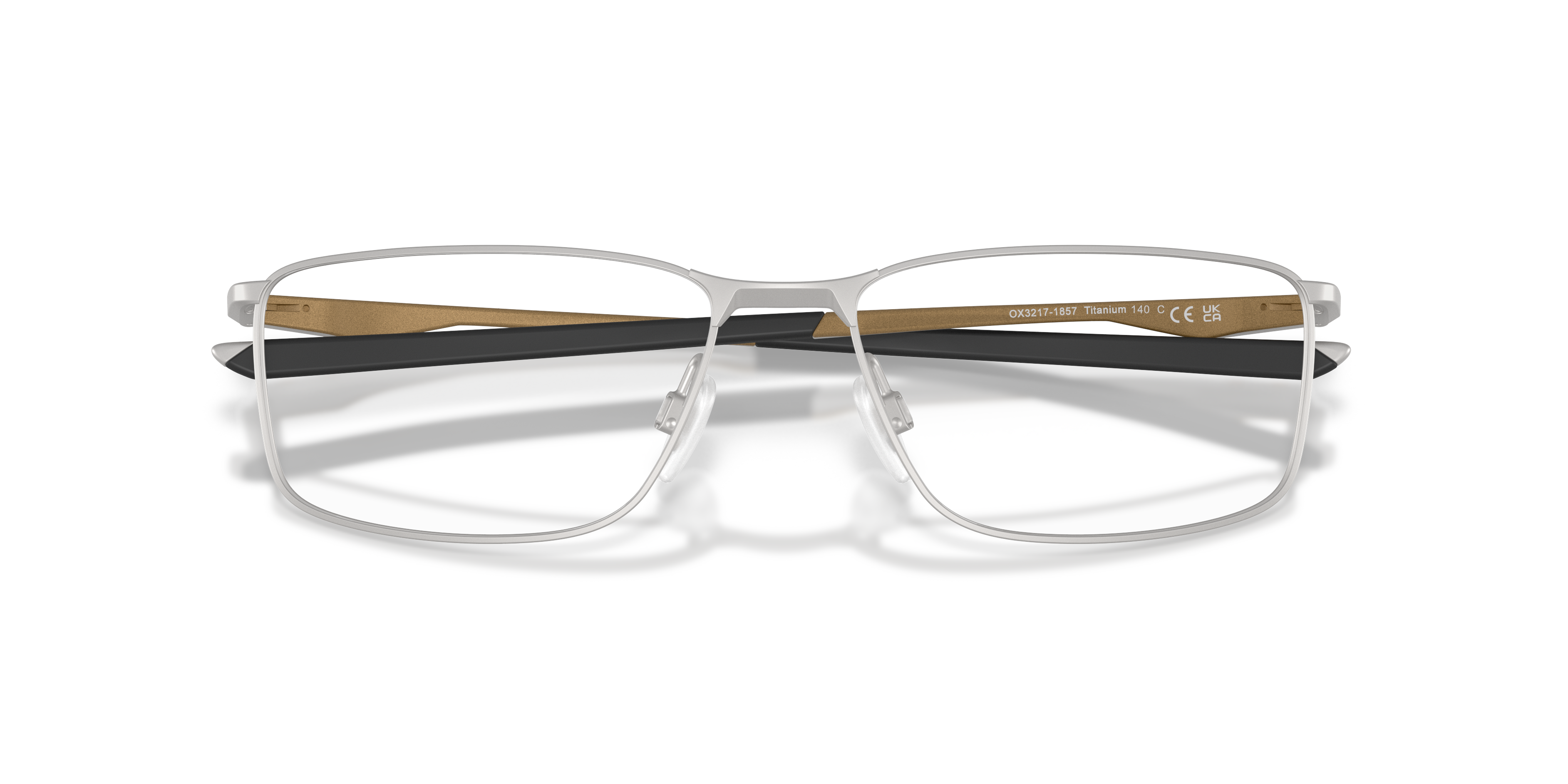 Oakley Socket 5.0 OX3217 in Titanium, front detail view #Colour_Titanium